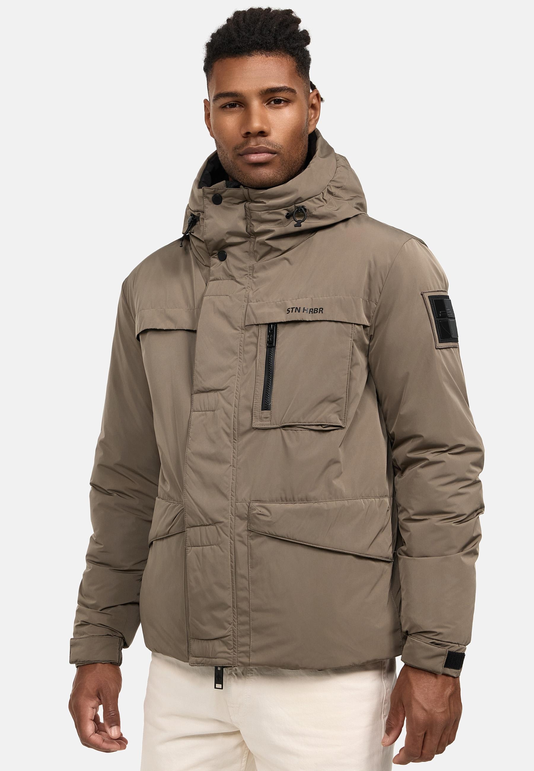 Stone Harbour Winterjacke »Yorchii XX«, mit Kapuze, Herren Outdoorjacke mit Fleece-Innenfutter