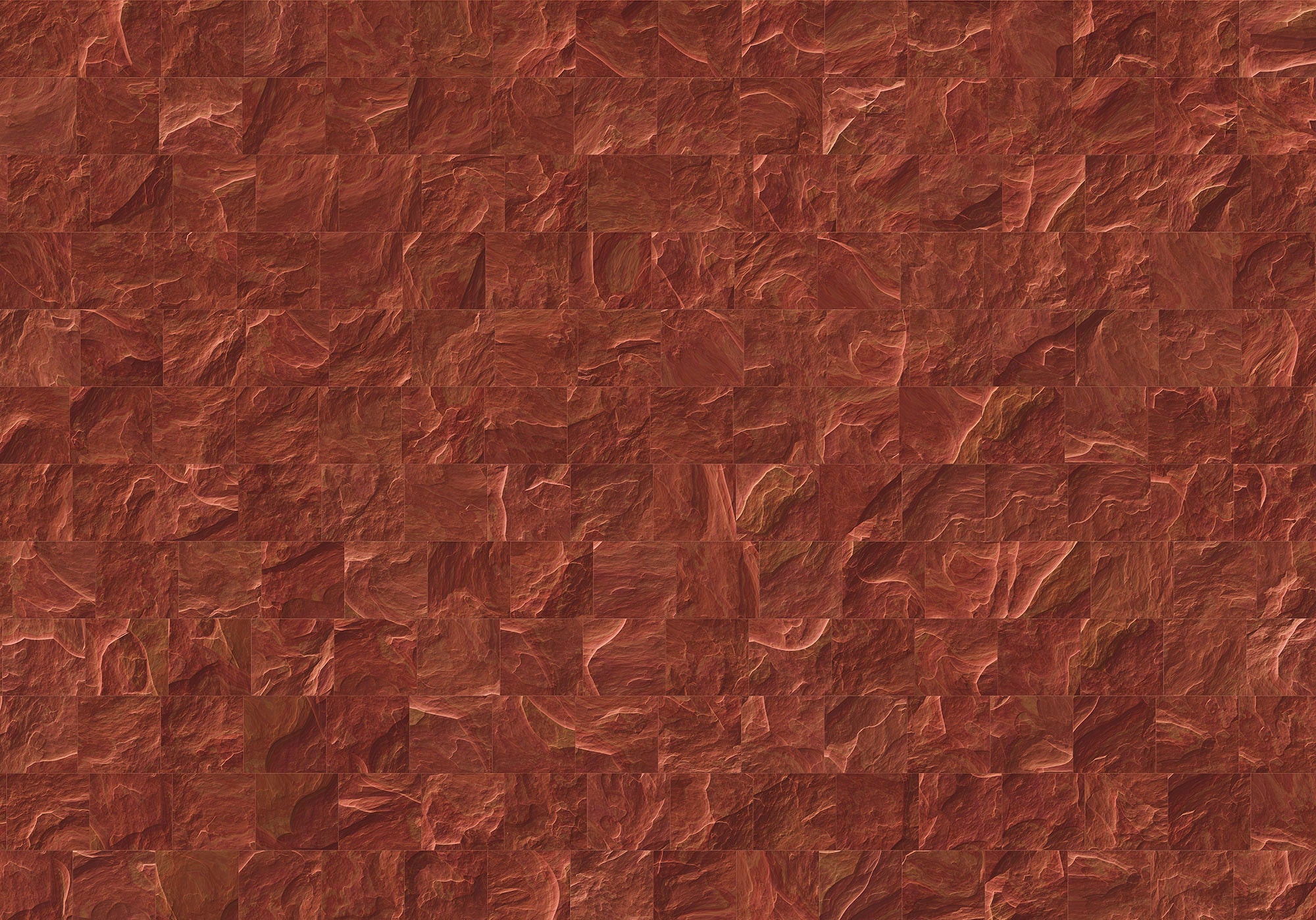 Vliestapete »Red Slate Tiles«, 400x280 cm (Breite x Höhe)
