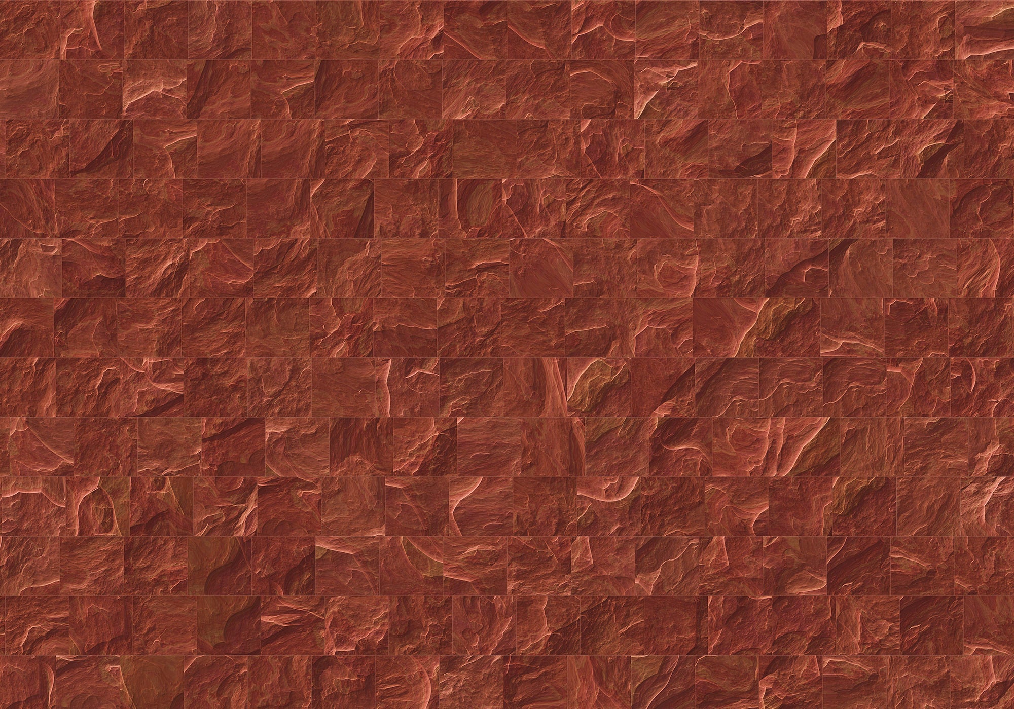 Komar Vliestapete "Red Slate Tiles", 400x280 cm (Breite x Höhe)