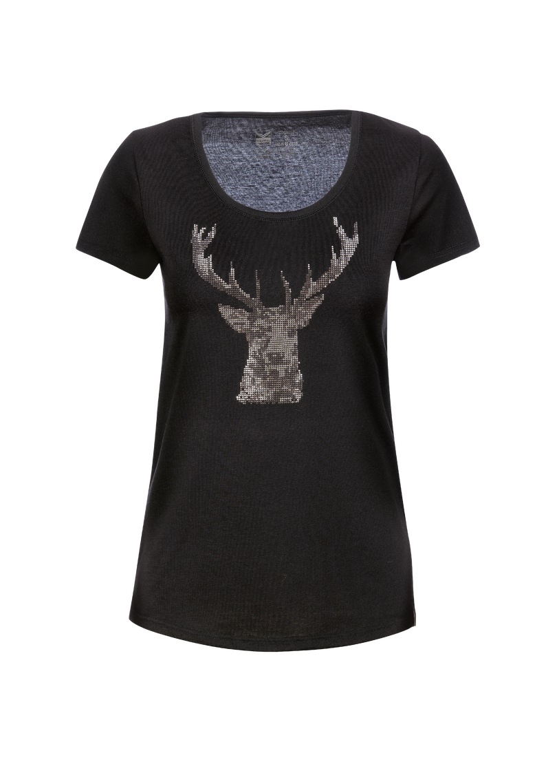 Trigema T-Shirt "TRIGEMA T-Shirt Glitzer-Hirsch" 1 Stk. tlg. günstig online kaufen