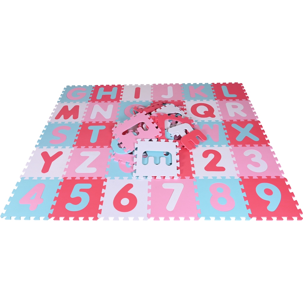 Knorrtoys® Puzzle »Alphabet + Zahlen, Pink-rosa«