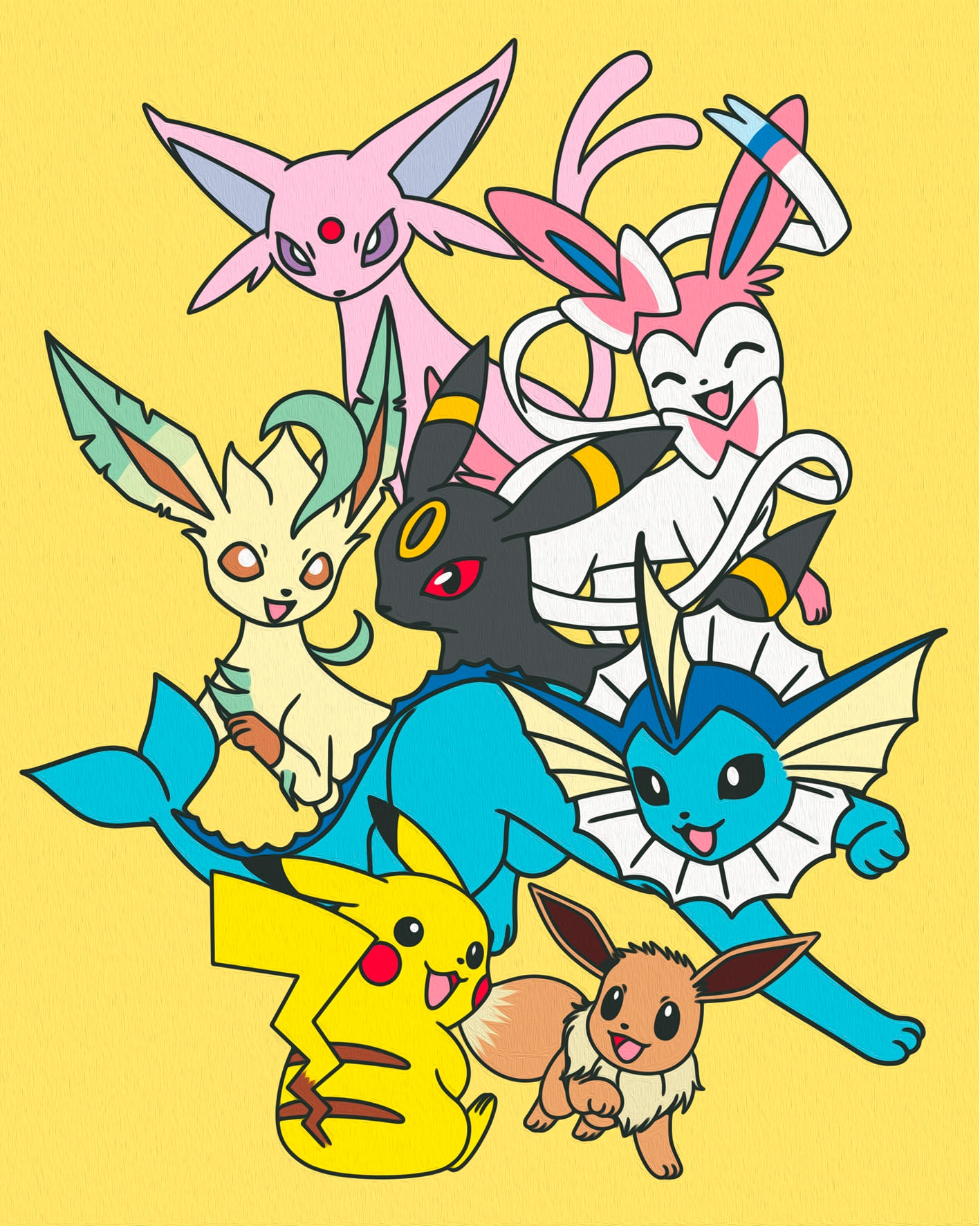 Ravensburger Malen nach Zahlen »CreArt, Adults Trend, Pokémon - Eevee Evolutions«, Made in Europe