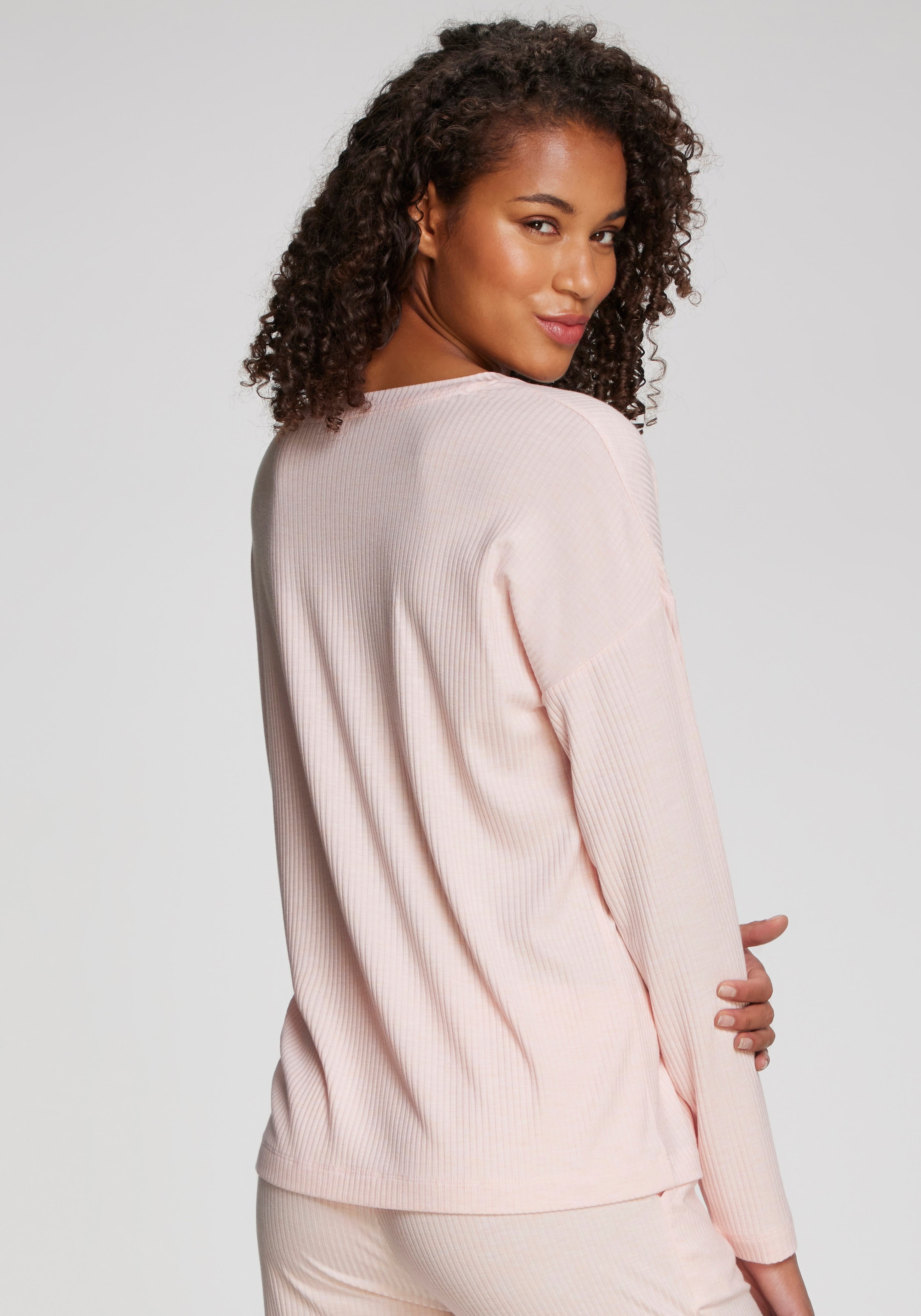 s.Oliver Pyjamaoberteil 1-teilig,  aus weicher Rippqualität