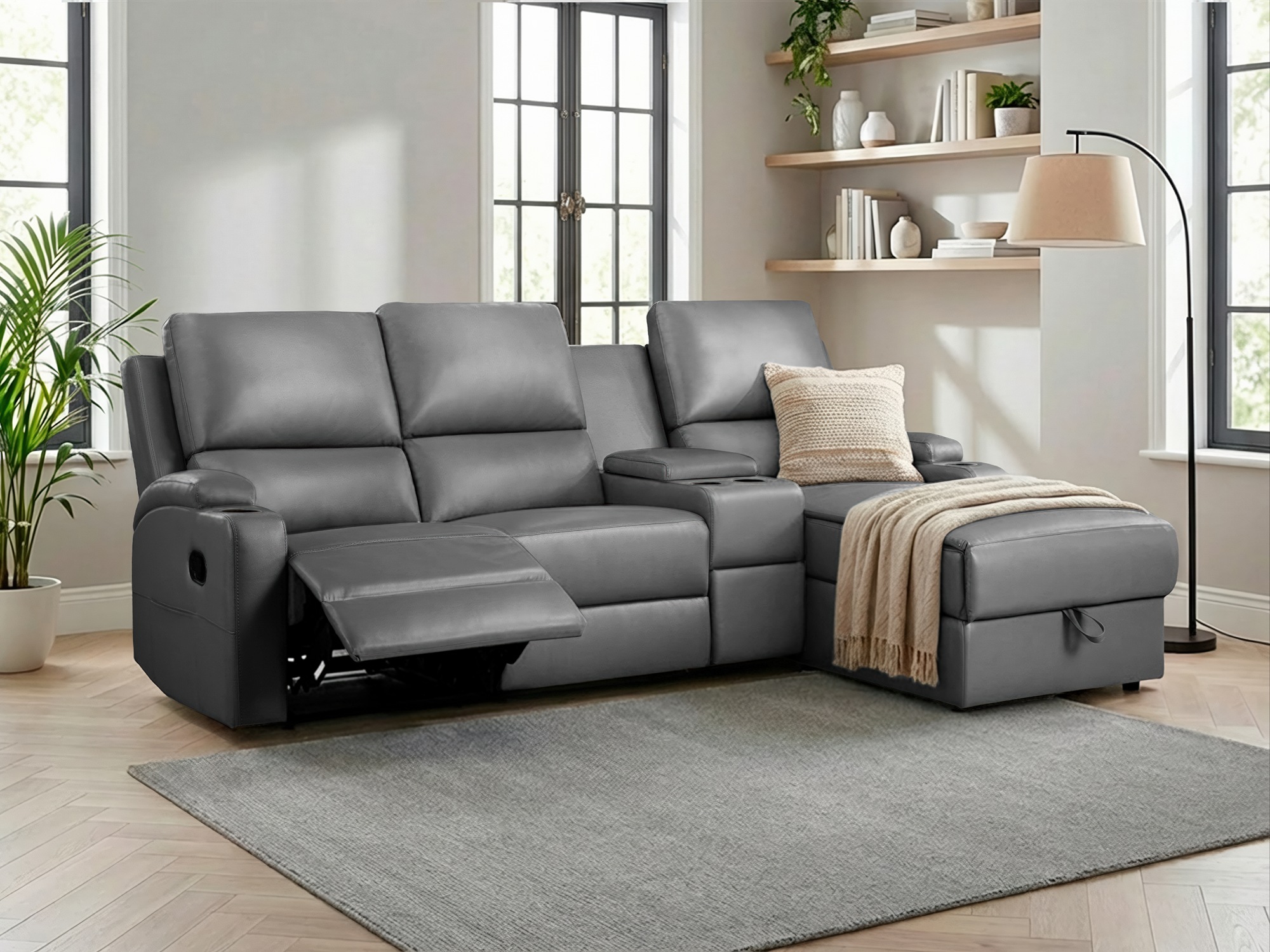 OTTO home Ecksofa "NAPORI Multimediasofa, 3er Kinosessel XXL, L-Form, 3 Bez günstig online kaufen
