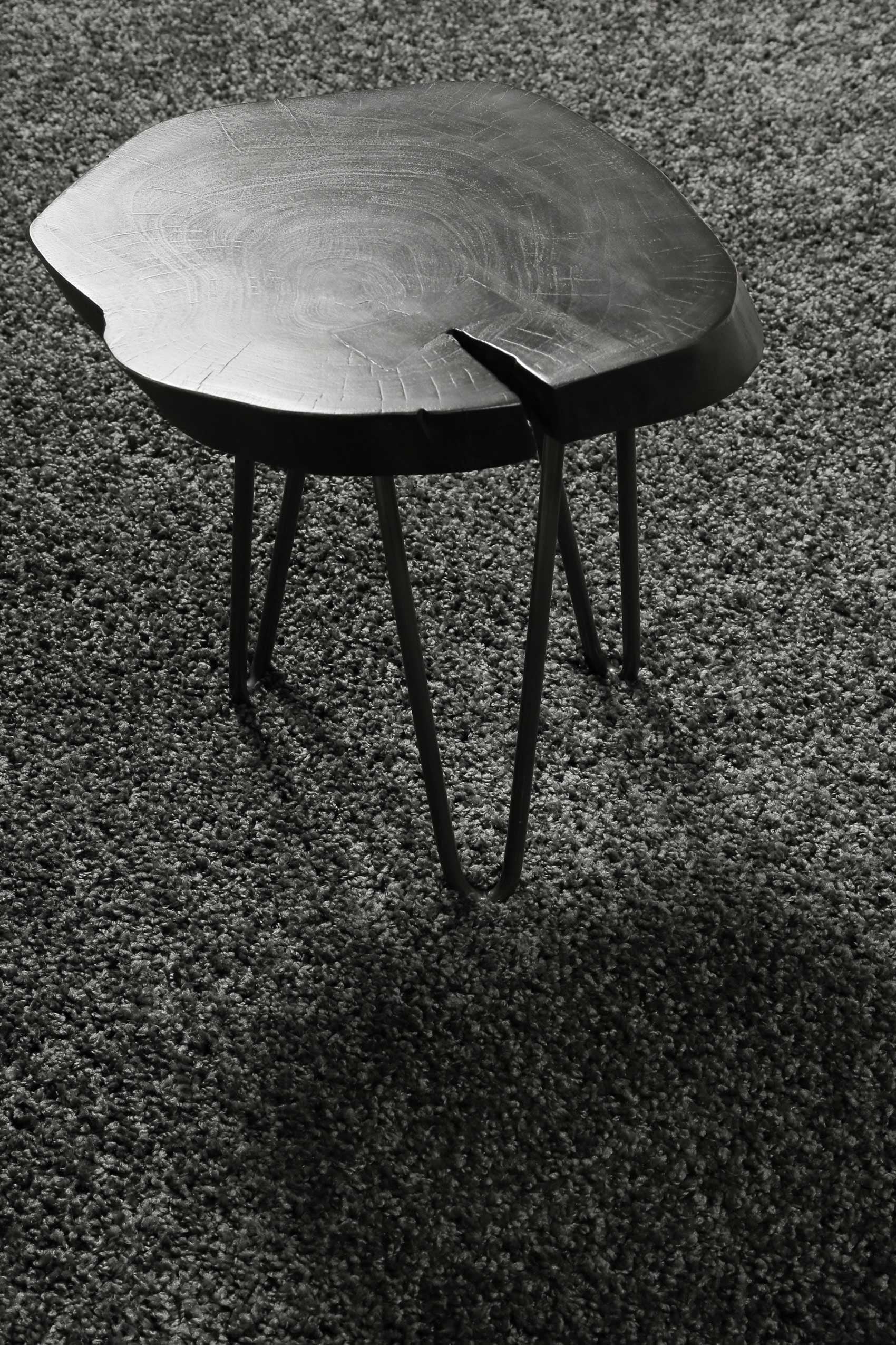 Homie Living Teppich »Gino«, rund, 30 mm Höhe, Hochflor, gewebt, weich, uni, Wohnzimmer, Schlafzimmer, waschbar