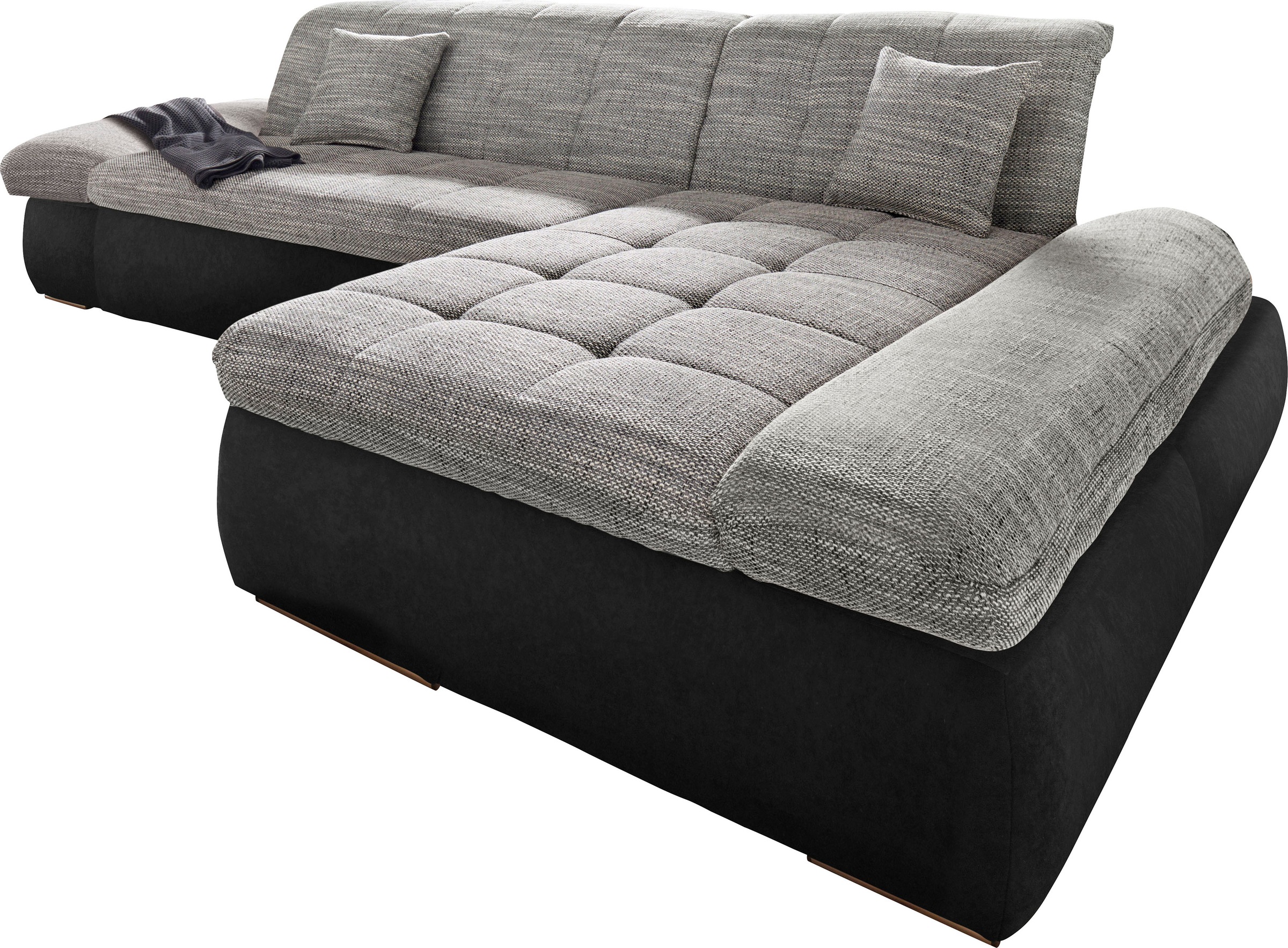 DOMO collection Ecksofa "NMoric incl. Zierkissen B/T/H: 273/216/80 cm L-For günstig online kaufen