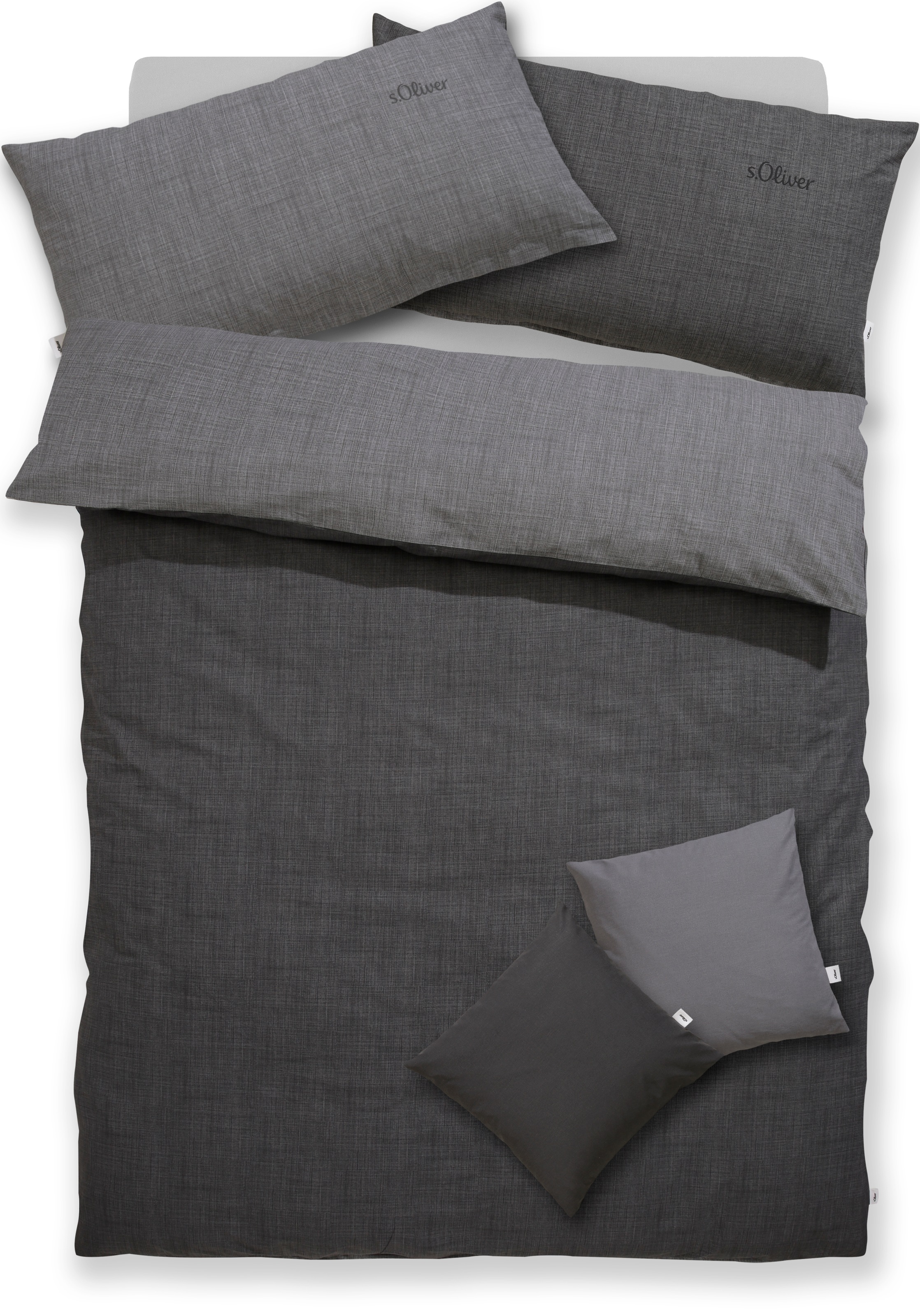 s.Oliver Wendebettwäsche "MELINDA mit feiner Melange-Struktur, Baumwolle" 2 günstig online kaufen
