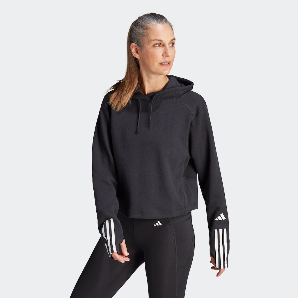 adidas Performance Sweatshirt »TRAIN ESSENTIALS TRAIN COTTON 3STREIFEN HOODIE«