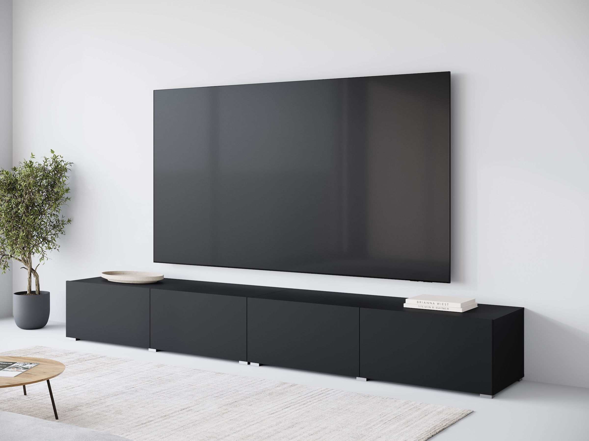 OTTO home Lowboard "Denver Erlebe die Weltmeisterschaft im XXL-Format" Elegantes TV-Möbel 300 cm, speziell für bis zu 98-Zoll Fernseher
