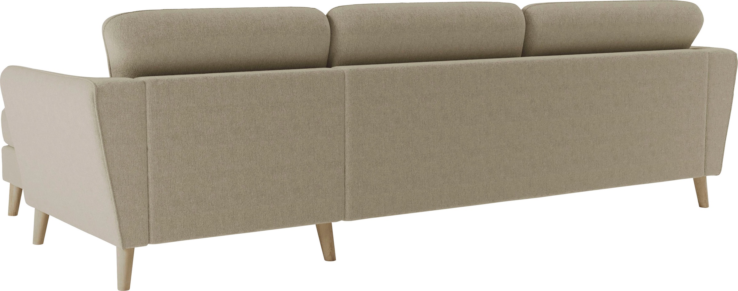 Home affaire Ecksofa »MARSEILLE (279/152cm),L-Form, Rec. rechts/links«, Massivholzbeine aus Eiche, in verschieden Bezügen und Farbvarianten