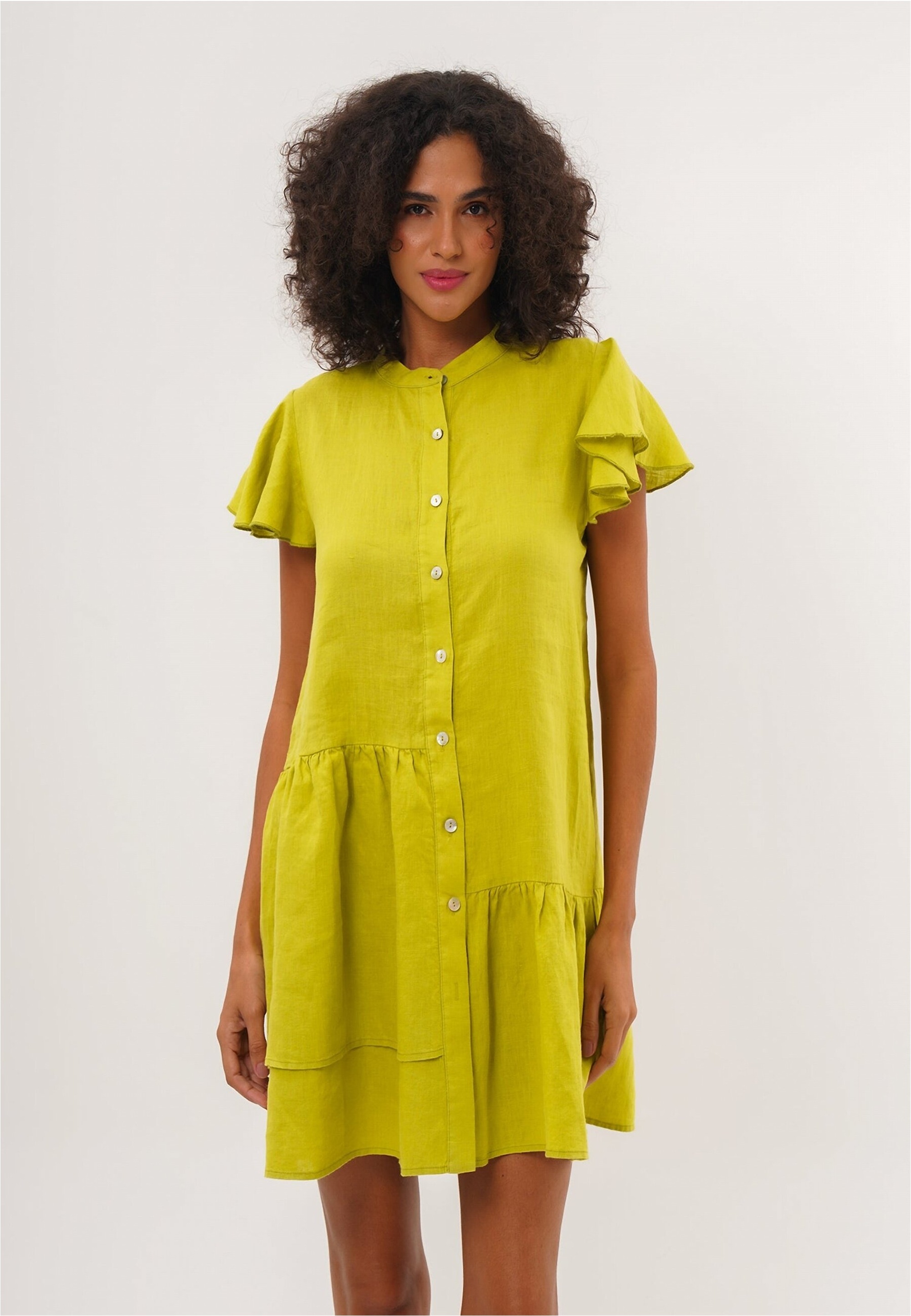 freshlions Jerseykleid "Jolin", mit zarten Volantärmeln günstig online kaufen