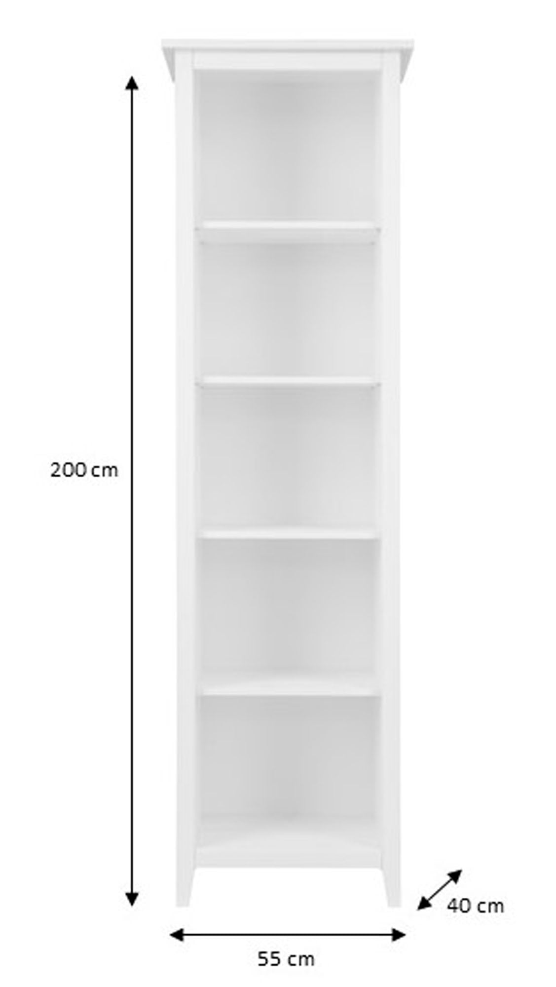 Lüttenhütt Standregal »Solvita«, Bücherregal Regal Höhe 200 cm Kiefer massiv