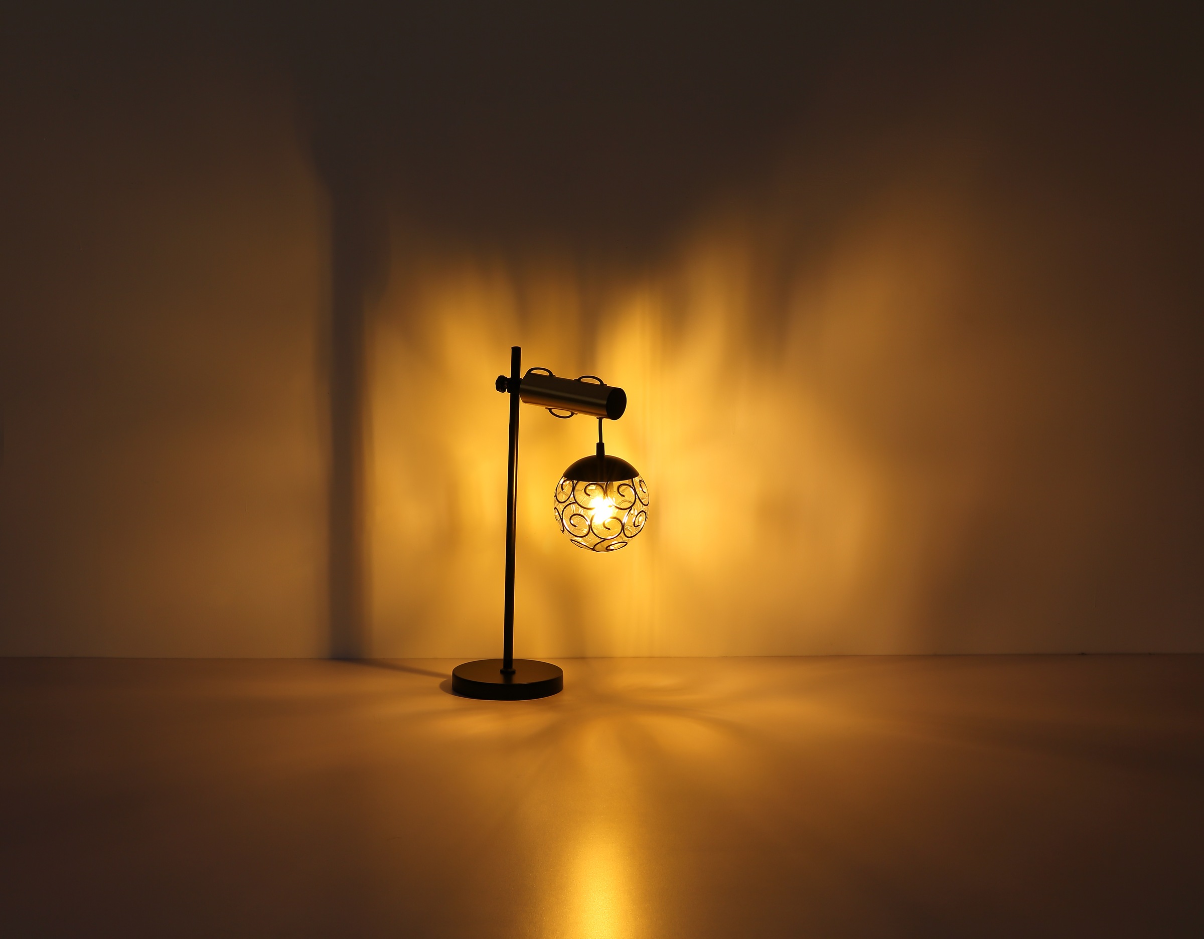 GLOBO LIGHTING Tischleuchte »FITZ«, Leuchtmittel E27 | ohne Leuchtmittel, Tischlampe/Metall/goldfarben/antik/höhenverstellbar