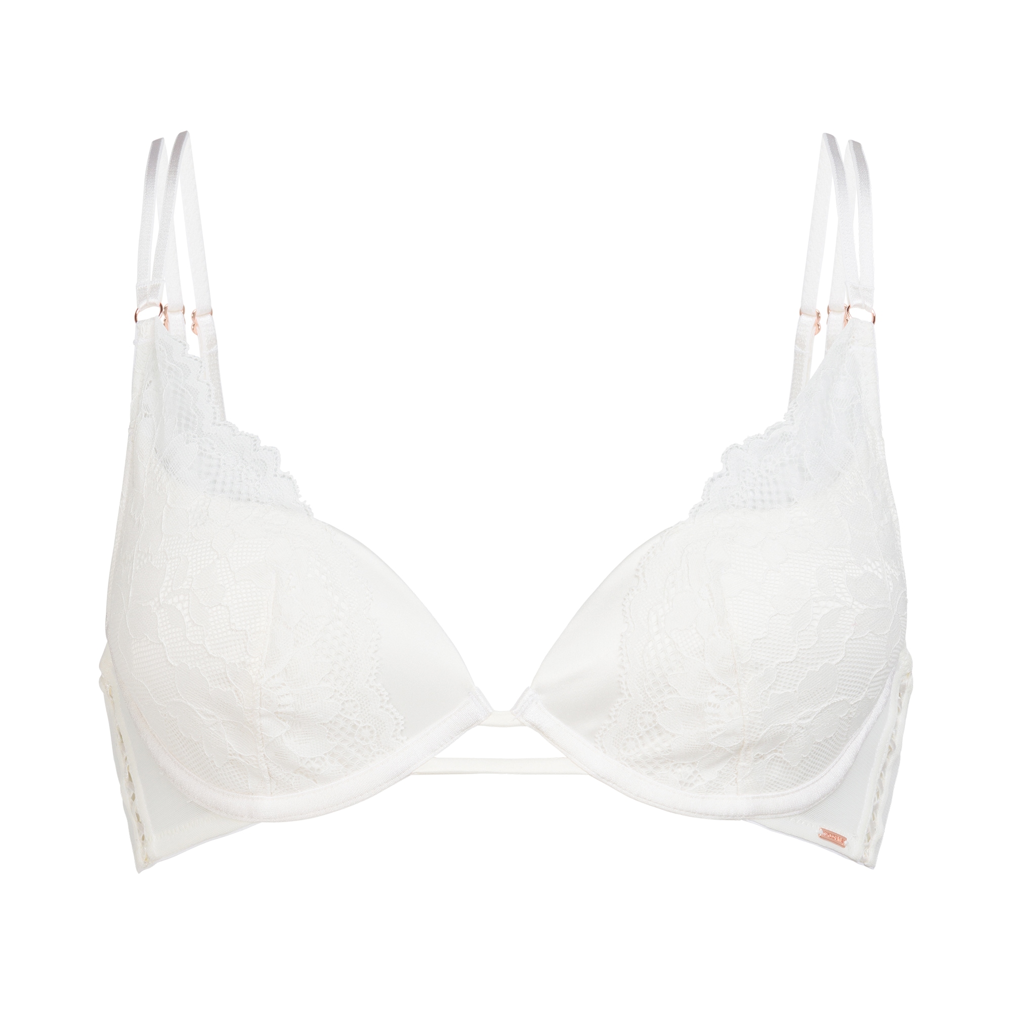 Dorina Bügel-BH »LYRA-SATIN«, weiche Spitze, leicht gefüttert, zarte Träger, Schnürdetails seitlich