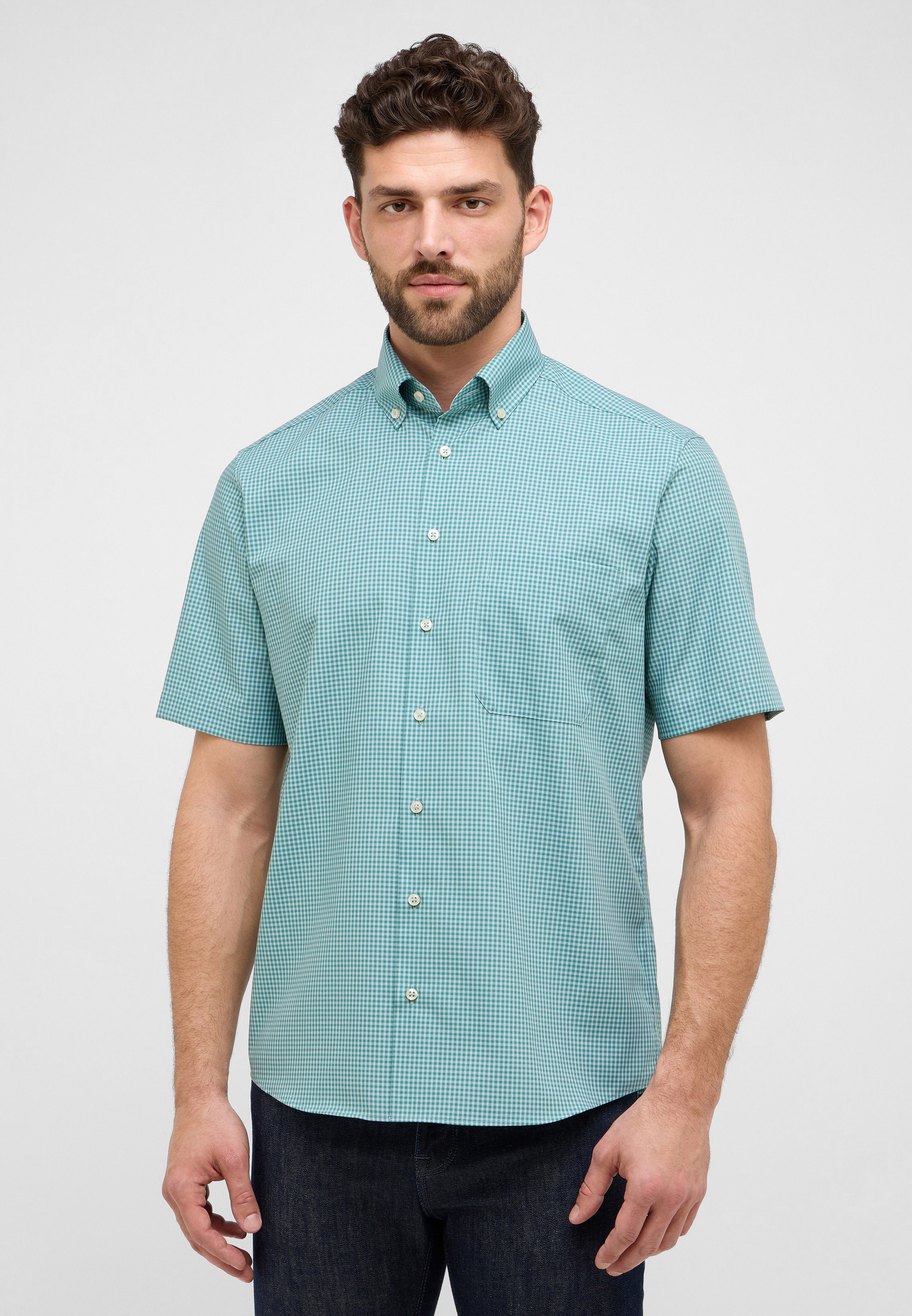 Eterna Kurzarmhemd "COMFORT FIT" NON IRON (bügelfrei) günstig online kaufen