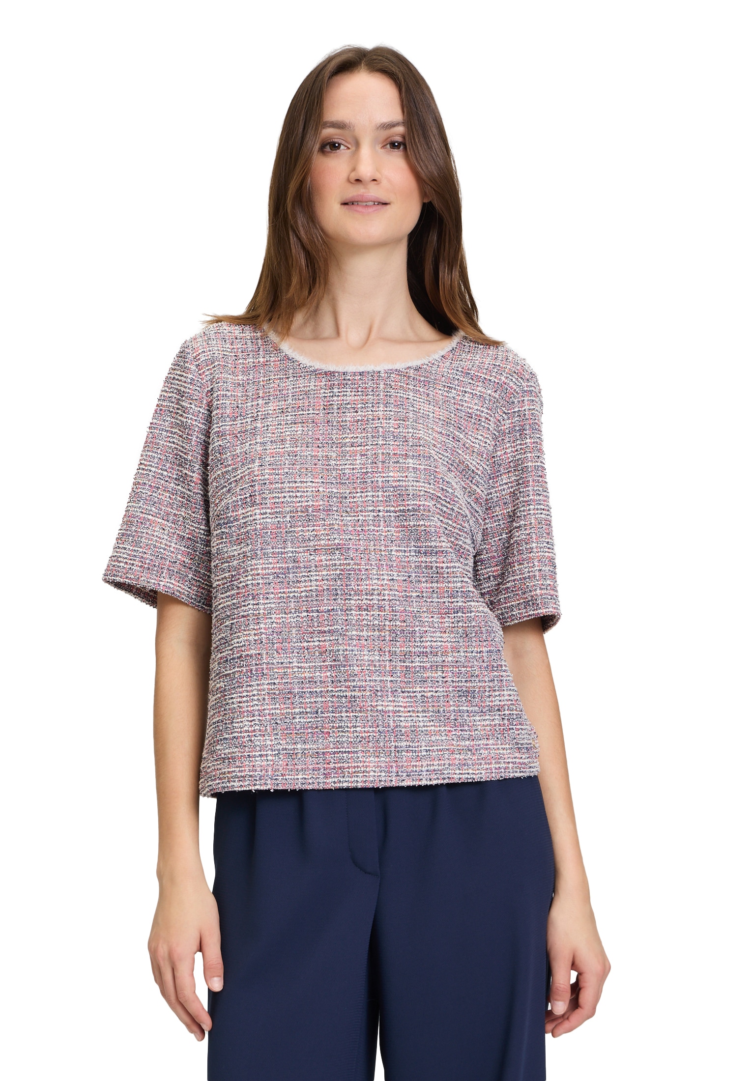 Betty&Co Kurzarmshirt "Betty & Co Damen Sweatshirt mit Struktur", (1 tlg.), günstig online kaufen