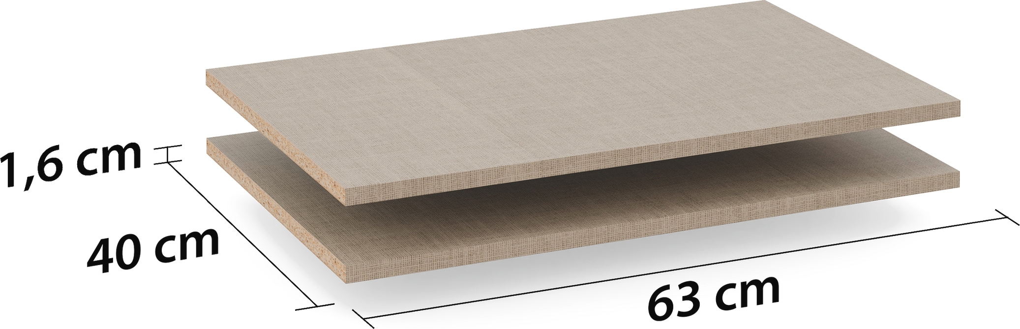 INOSIGN BY RAUCH Einlegeboden »Paully«, 2er-Set Breite 63 cm für Schwebetürenschränke der Serie PAULLY