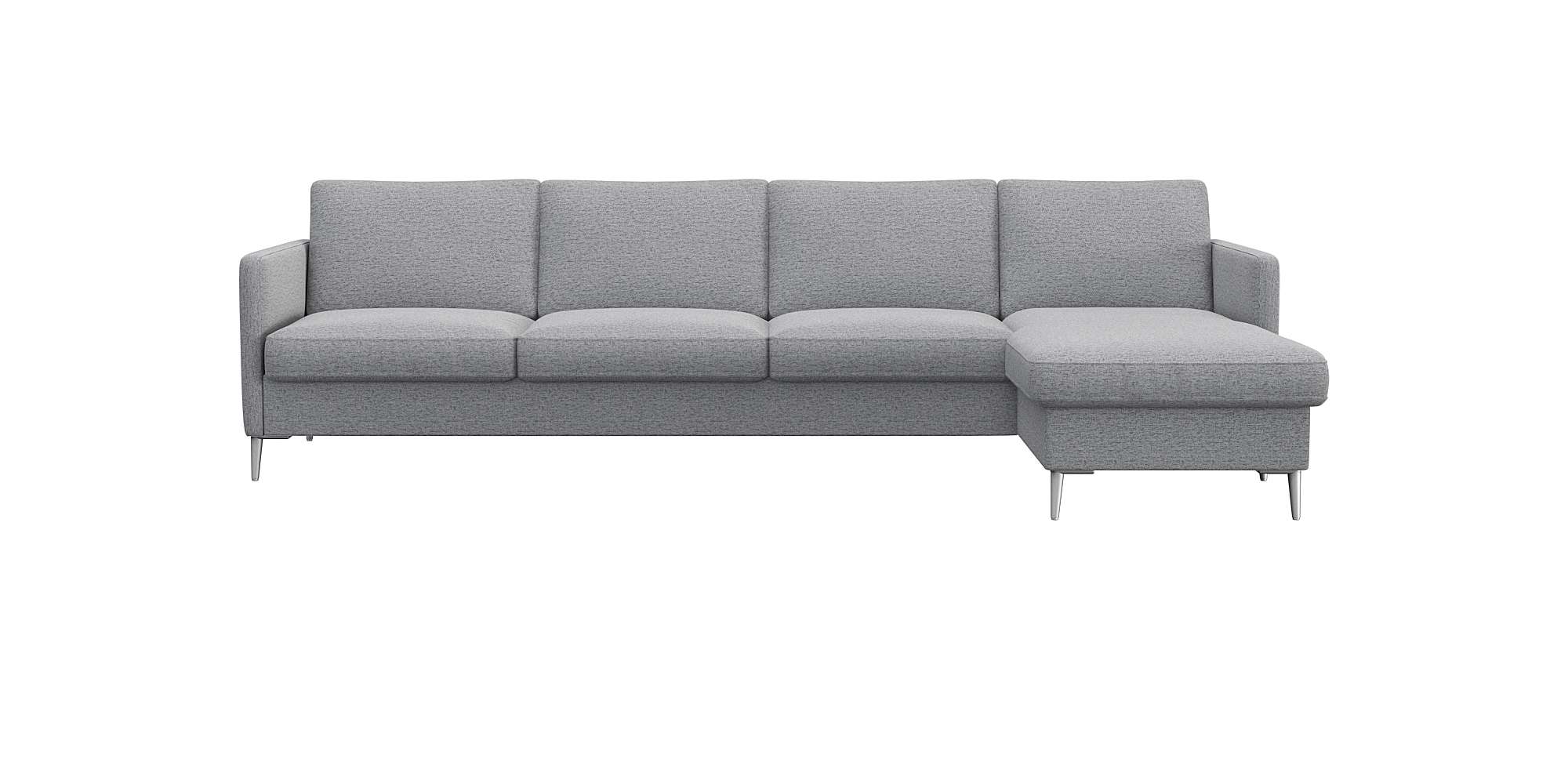 FLEXLUX Ecksofa "Fiore, L-Form, bequem und komfortabel durch hochwertigem Sitzaufbau" schmale Armlehnen, Kaltschaum, Füße Alu