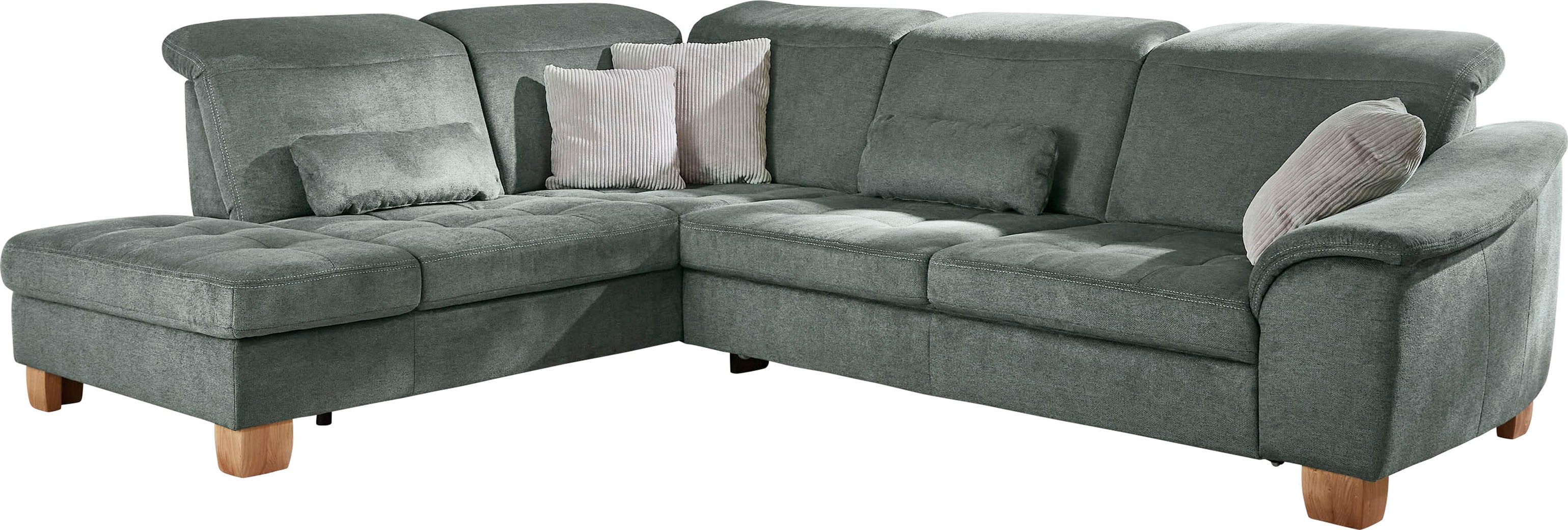 Die PlanBar Ecksofa "PP-LA23145 L-Form" inkl. Kopfpolsterverstellung, Federkernpolsterung