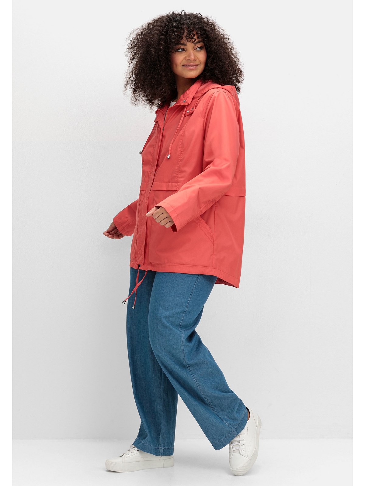 Sheego Outdoorjacke »Große Größen«, mit Kapuze, mit Kapuze und Stehkragen
