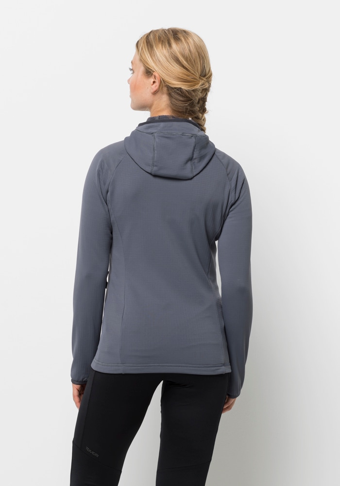 Jack Wolfskin Kapuzenfleecejacke »KOLBENBERG HOODED FZ W«, mit Kapuze