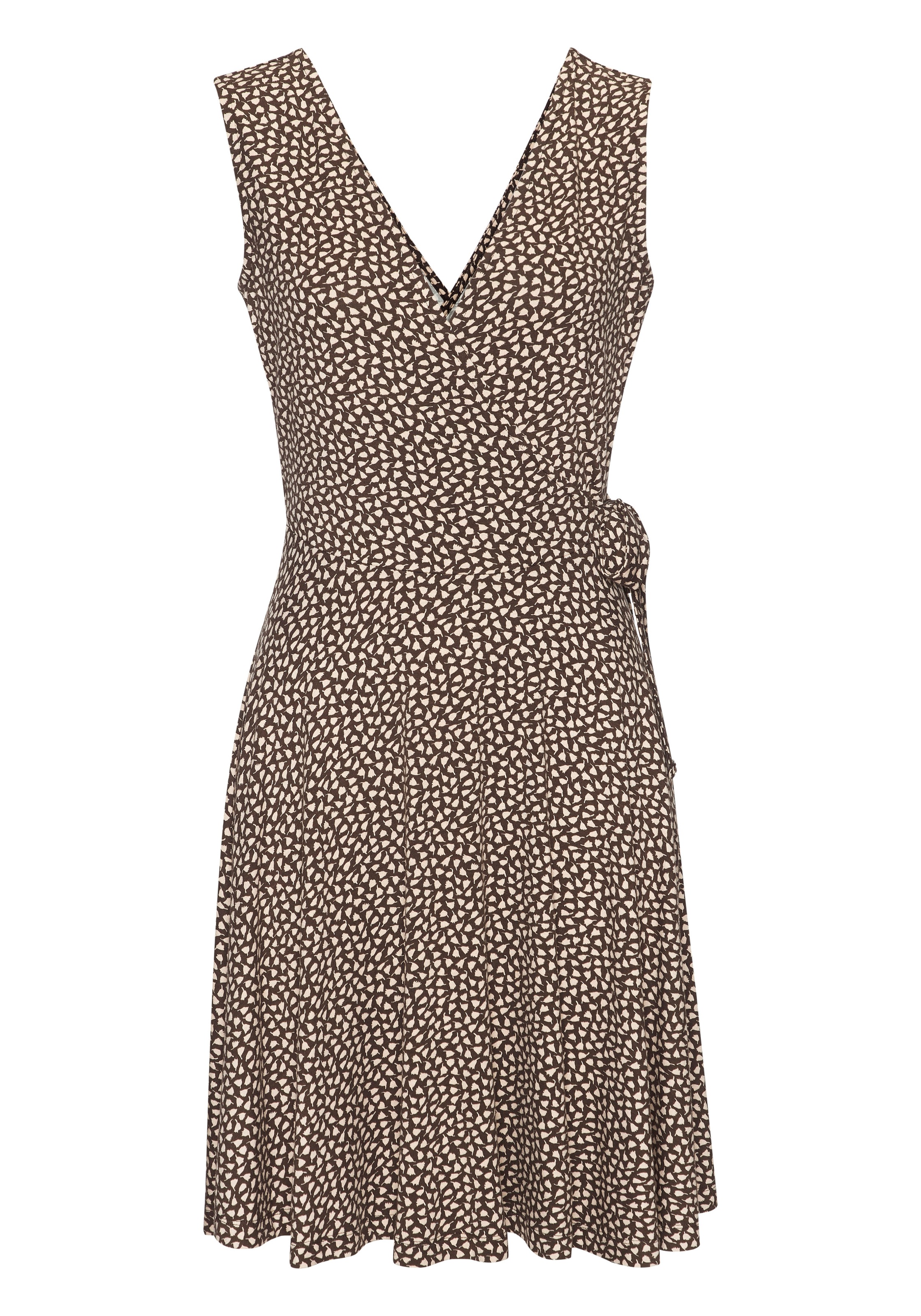 s.Oliver Sommerkleid mit zartem Blumenprint und Bindeband, tiefer V-Ausschn günstig online kaufen