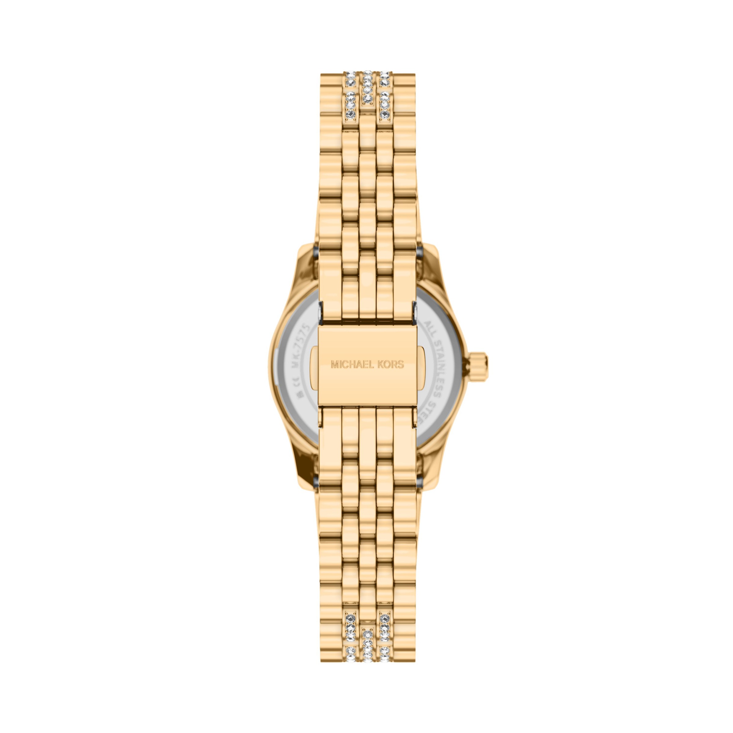 MICHAEL KORS Quarzuhr »LEXINGTON« Armbanduhr, Damenuhr, Edelstahlarmband, analog, Glassteine