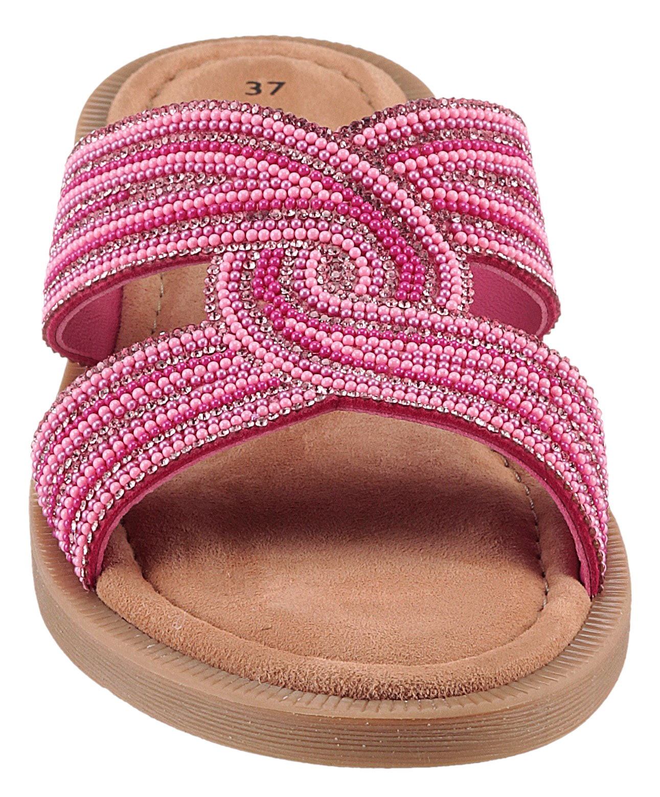 Tamaris Pantolette, Blockabsatz, Festtagsschuh, Sommerschuh in funkelnder Optik