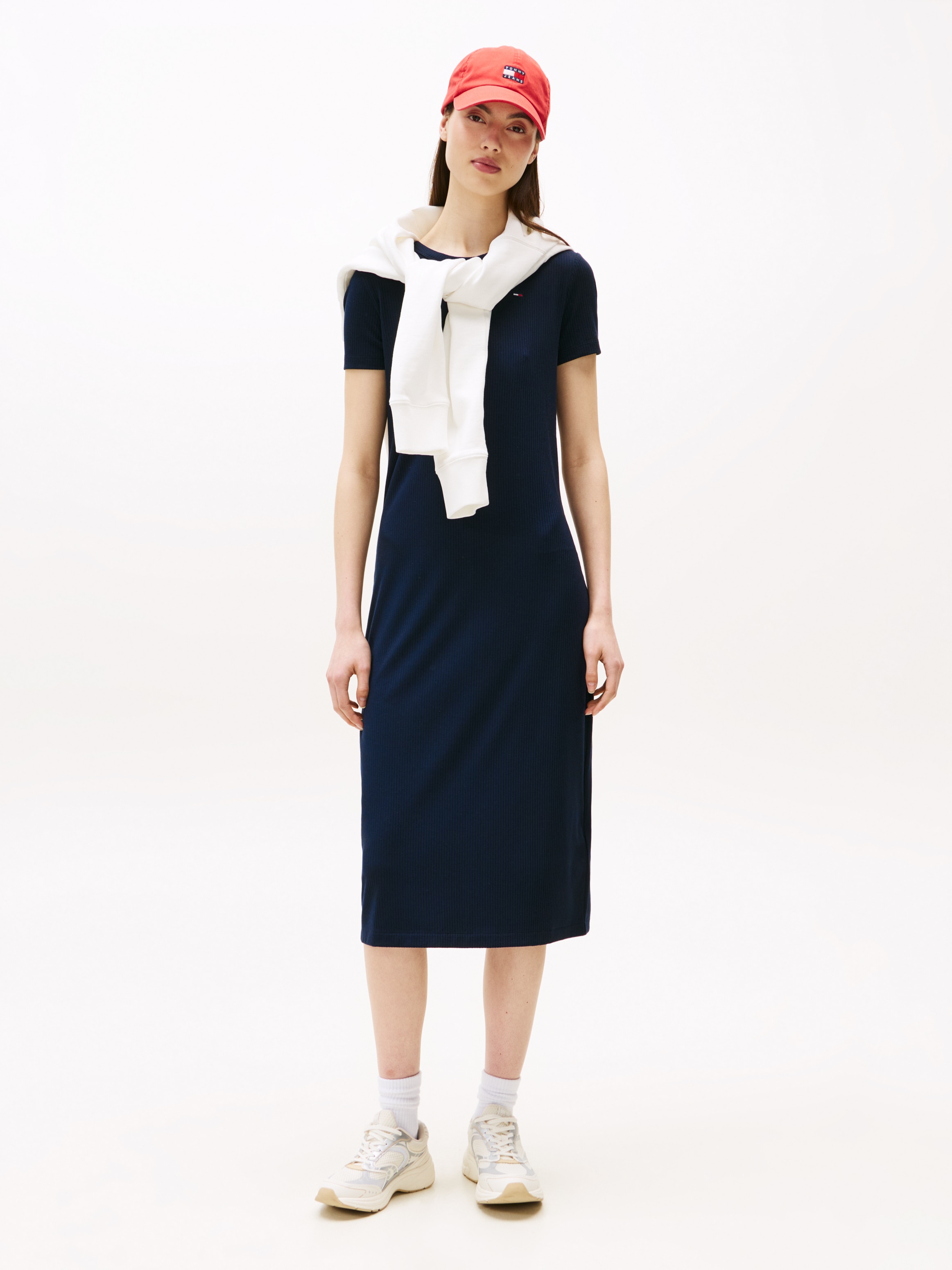 Tommy Jeans Jerseykleid "TJW RIB BODYCON MIDI DRESS", mit gerippter Struktu günstig online kaufen