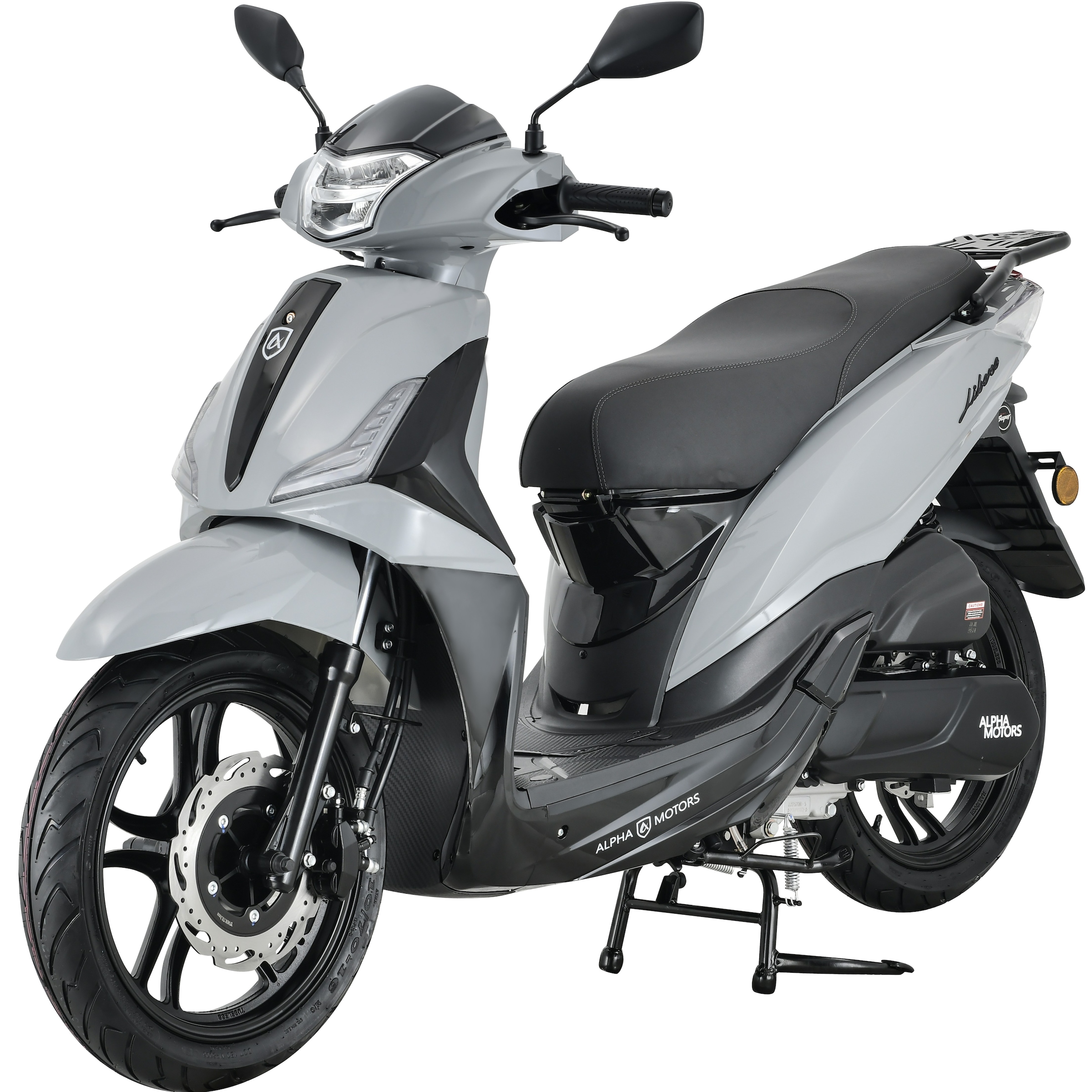 Alpha Motors Motorroller »Motorroller Libero 125 ccm 90 km/h 16-Zoll grau-schwarz« 125 cm³ 90 km/h Euro 5 9,5