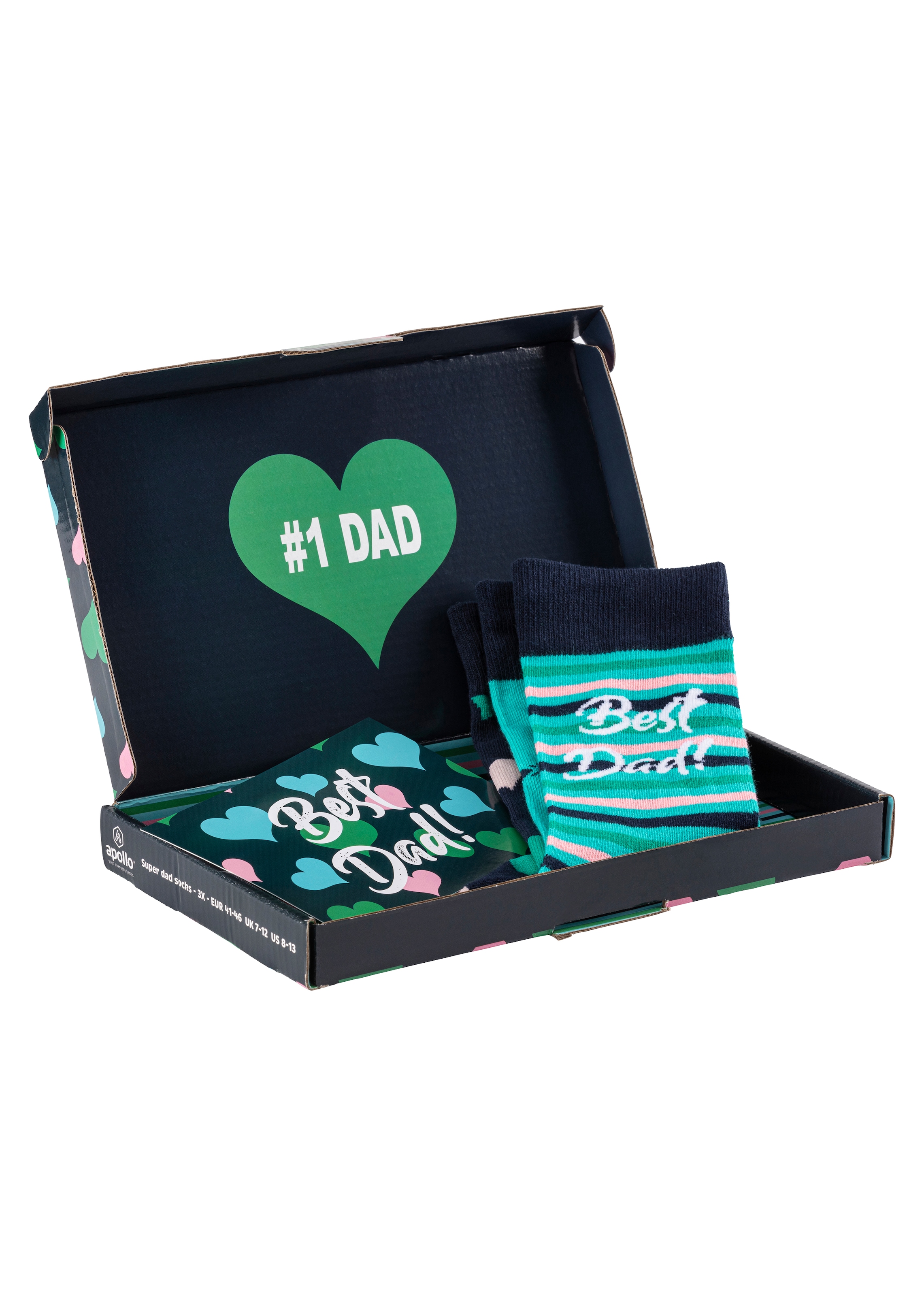 Apollo Socken "Geschenkbox Super-Dad oder Best Dad", (3 Paar), verschiedenf günstig online kaufen
