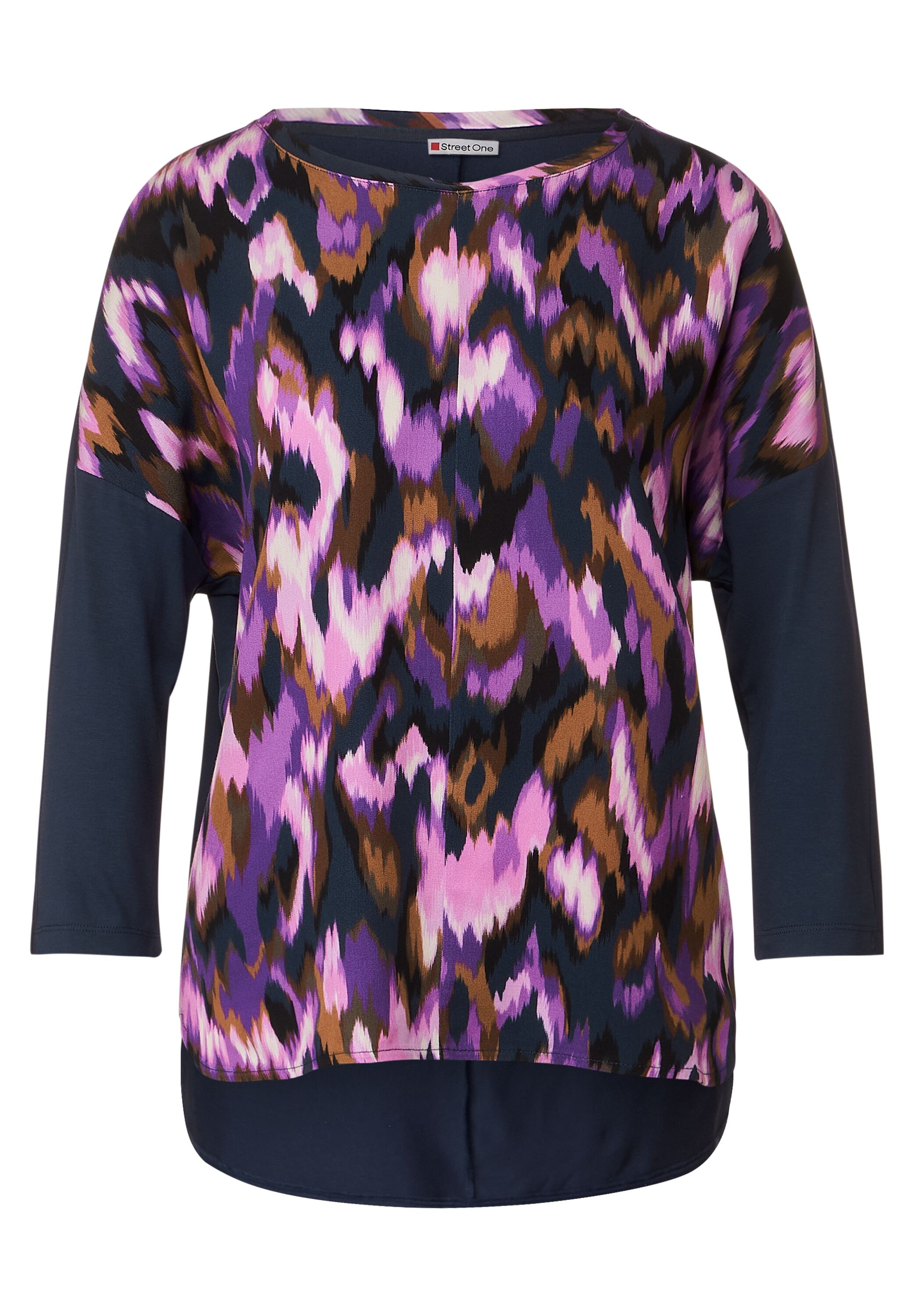 STREET ONE 3/4-Arm-Shirt im Multicolour Look