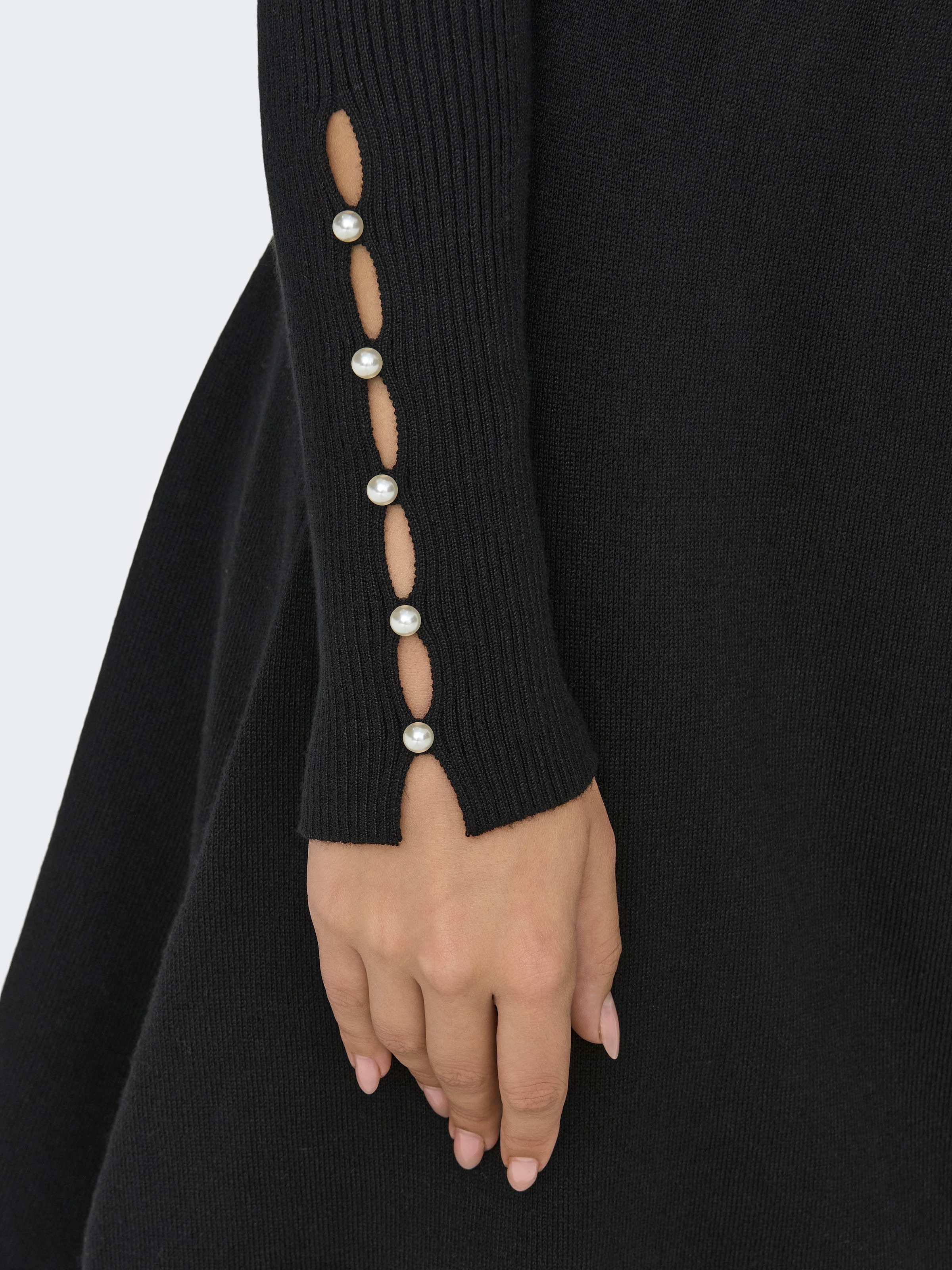 ONLY Midikleid "ONLNATASCHA LS PEARL O-NECK DRESS CC KNT", Sommerkleid günstig online kaufen