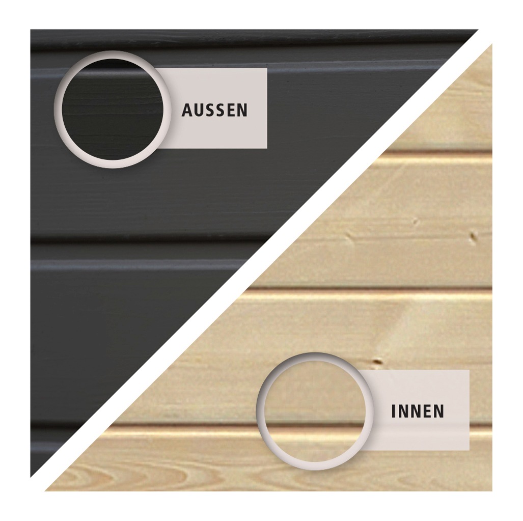 KONIFERA Gartenhaus »Perlsee 3« mit Anbaudach