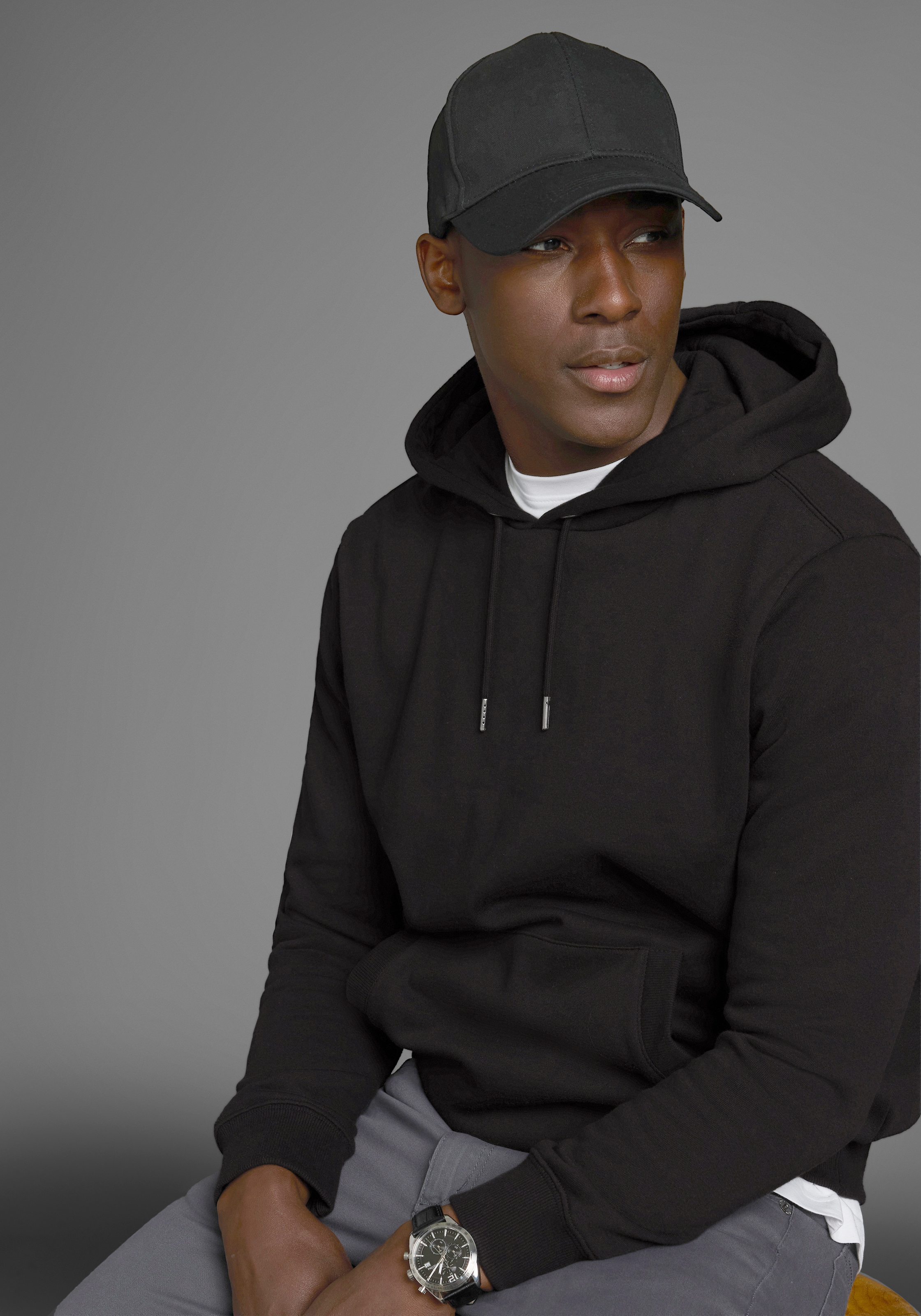 Mans World Kapuzensweatshirt, mit Kängurutasche, auch in größeren Größen