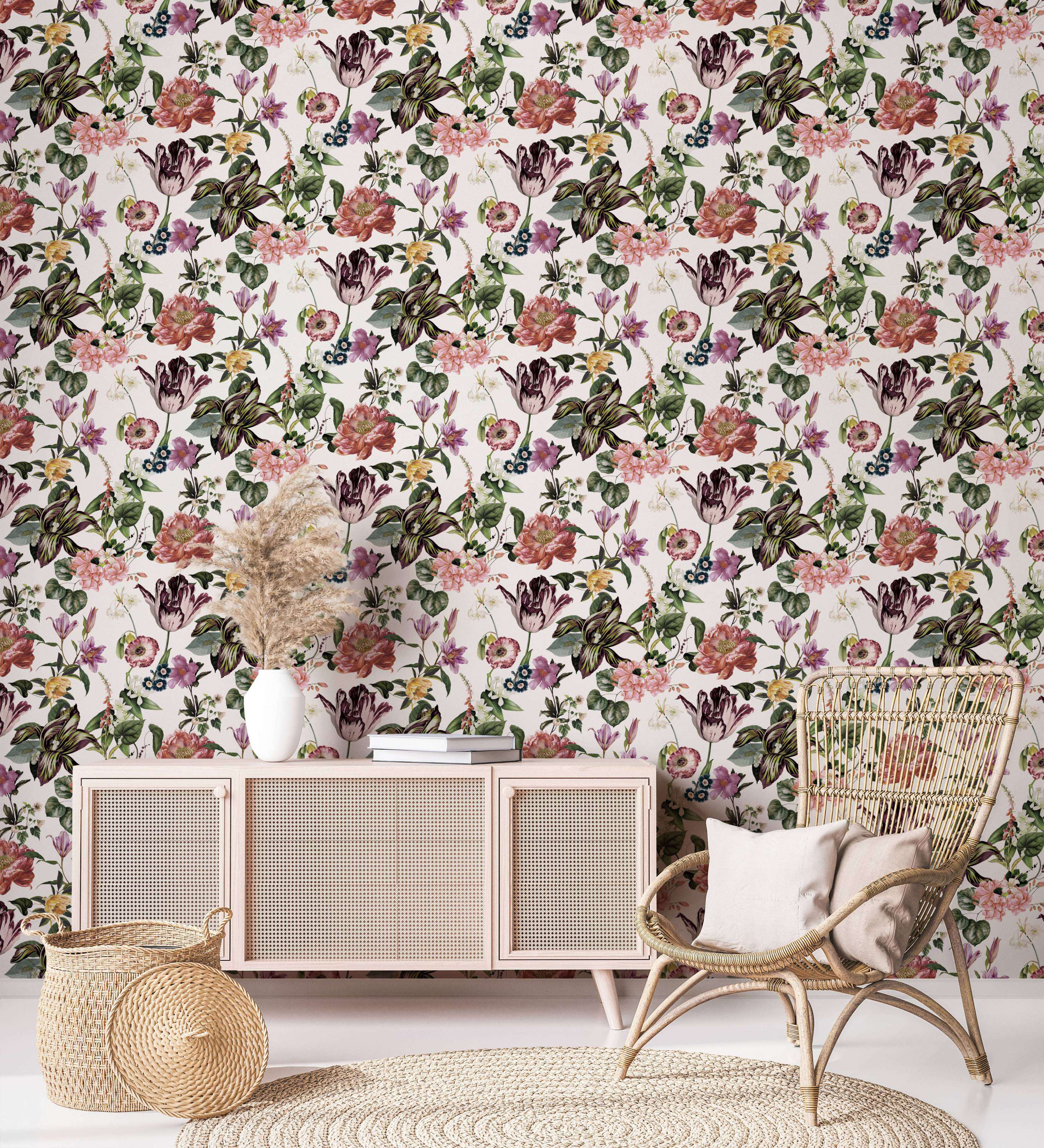 Marburg Vliestapete "Tapete Floral Leaf" floral geprägt moderne Vliestapete für Wohnzimmer Schlafzimmer Küche