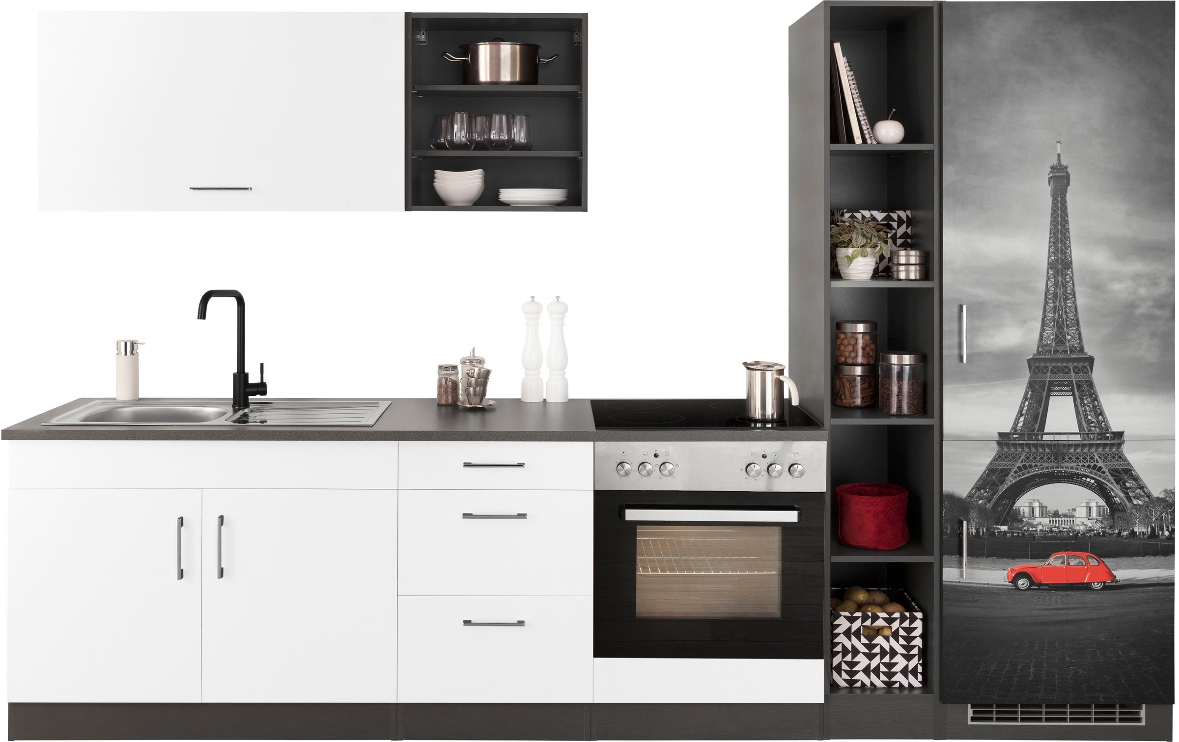 KOCHSTATION Küchenzeile "KS-Paris – Küchen mit einzigartigen Fotomotiven au günstig online kaufen