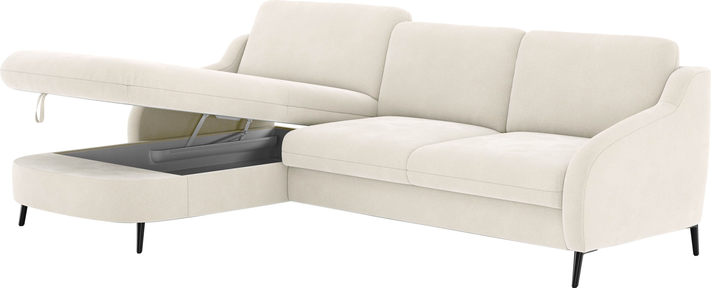 sit&more Ecksofa »Soul L-Form«, wahlweise mit Bettfunktion und Bettkasten oder Schubkasten