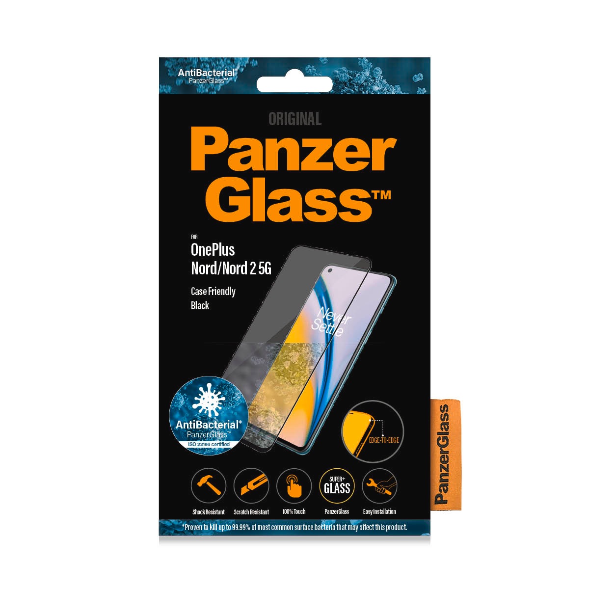 PanzerGlass Displayschutzglas »Case Friendly Screen Protection«, für OnePlus Nord, Displayschutzfolie, Schutzfolie, Bildschirmschutz, kratz- & stoßfest