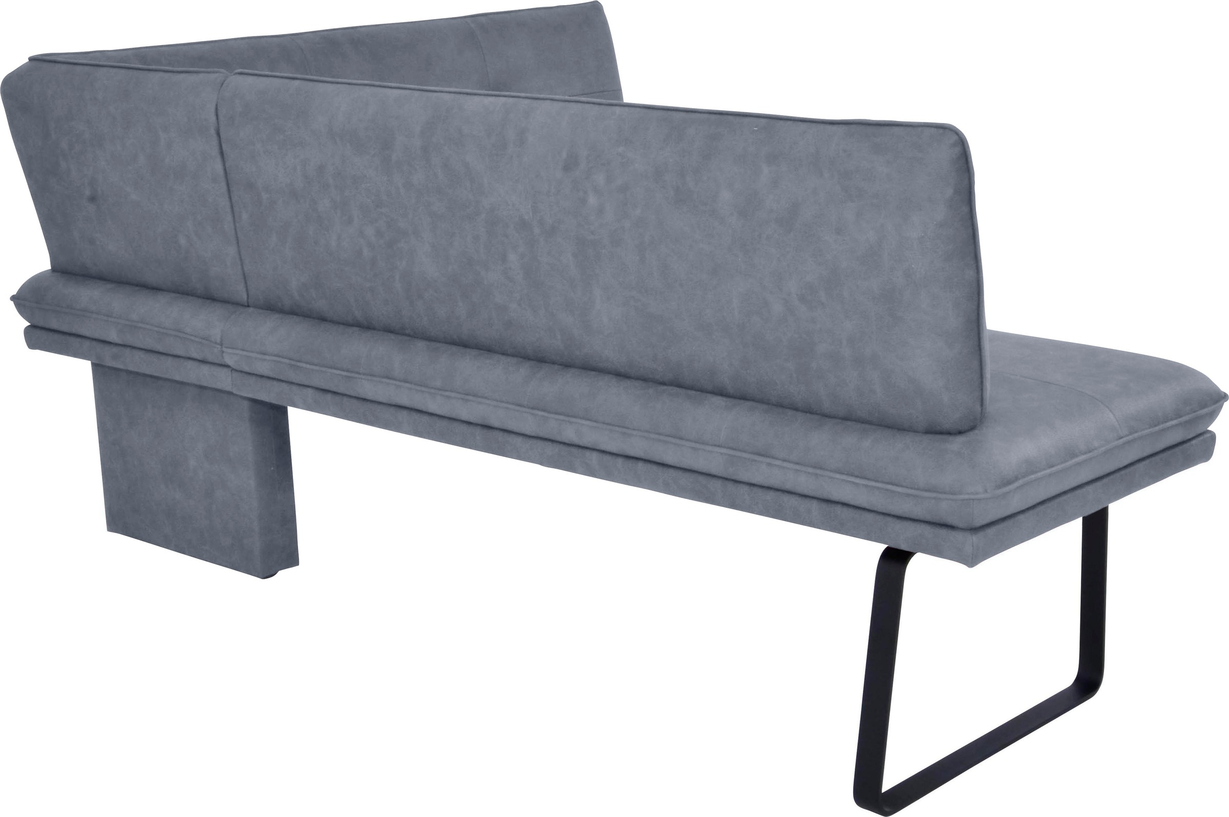 Eckbank K+W KOMFORT & WOHNEN, blau, B:207cm H:87cm T:157cm, Sitzbänke, Eckbank, Polstereckbank in Spitzkissenoptik, Sitz und Rücken gesteppt 2
