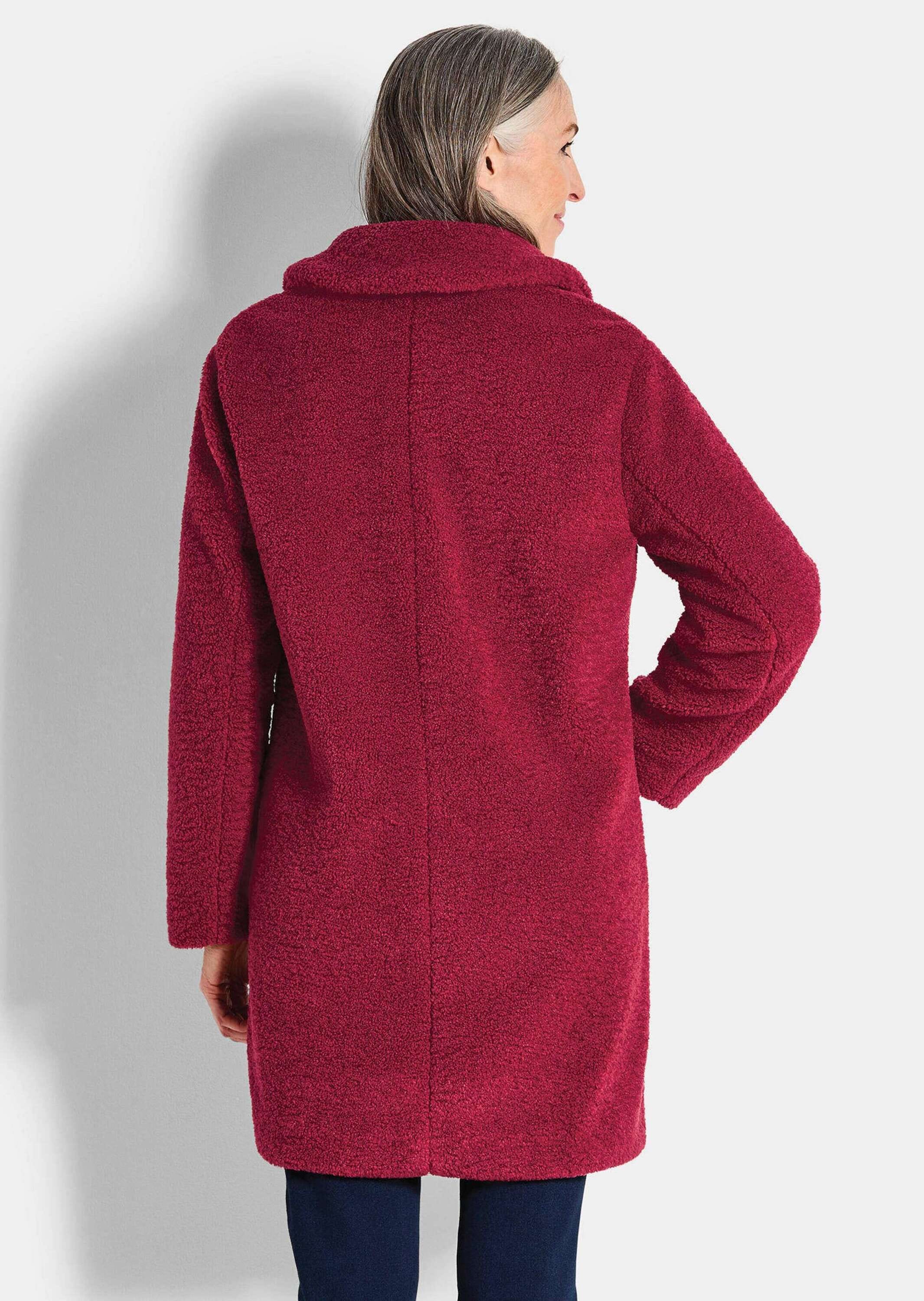 GOLDNER Winterjacke »Kurzgröße Teddy-Mantel aus weichem Plüsch«