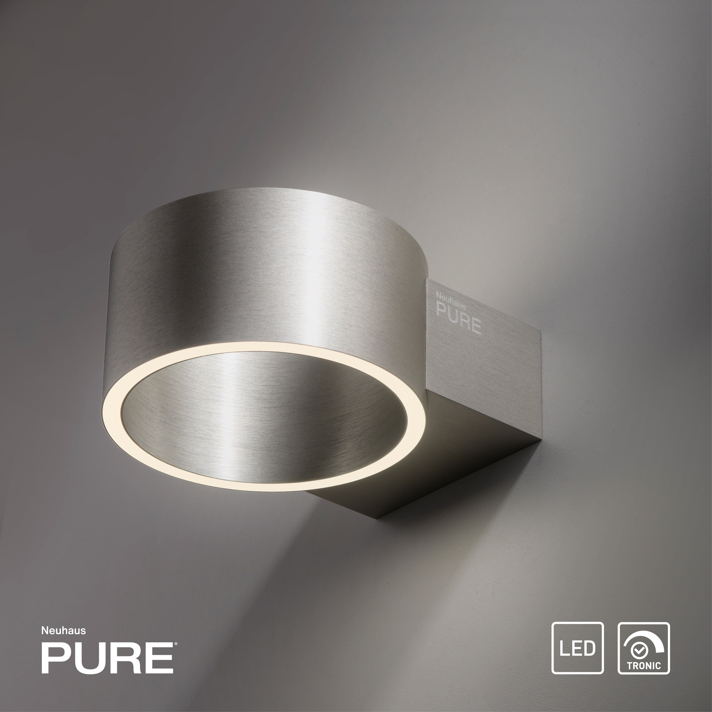 Neuhaus PURE LED Wandleuchte »PURE Clipse« LED-Board 1 Stk. Warmweiß Lichtaustritt oben und unten, dimmfähig