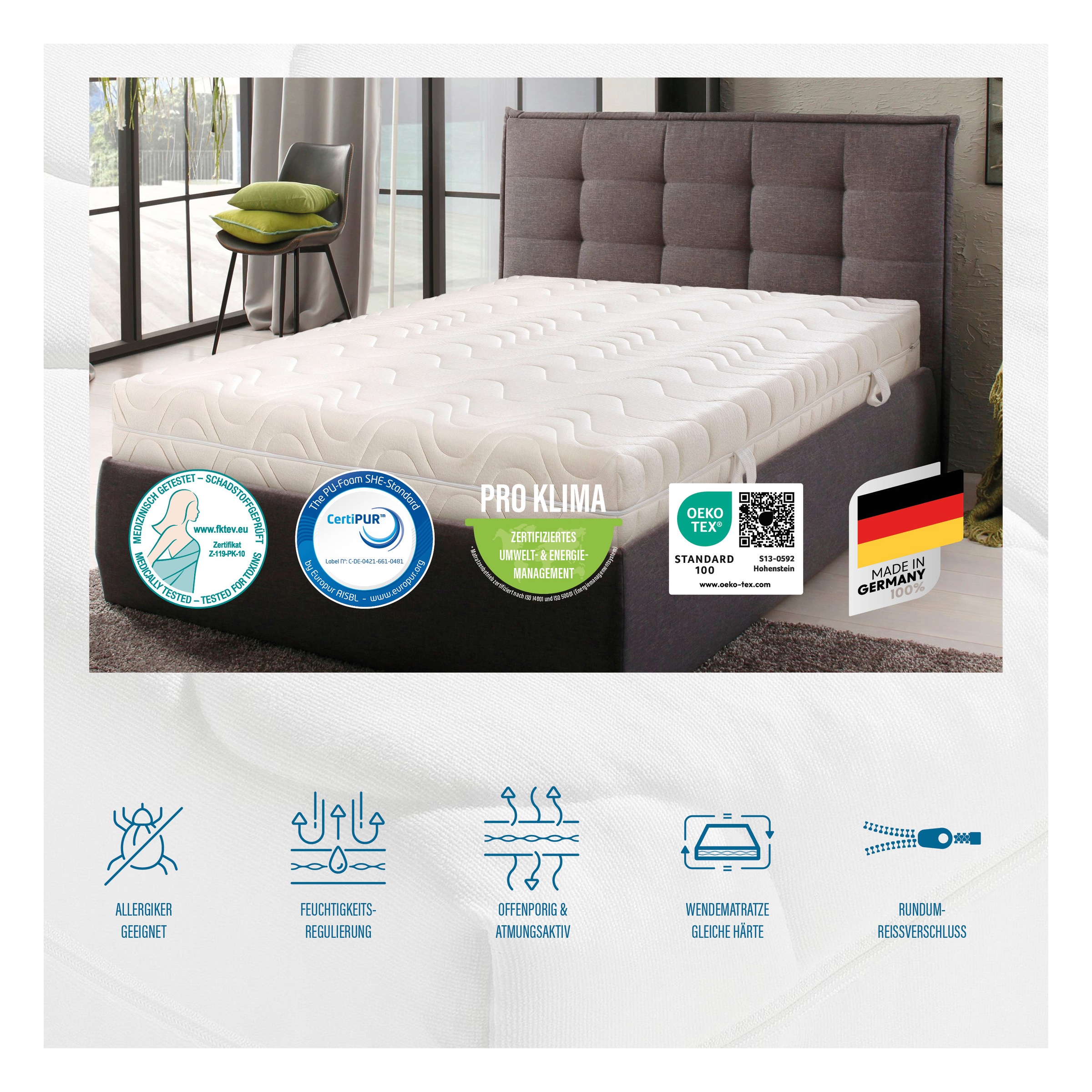 Beco Komfortschaummatratze "KS Luxus - GOLD" 27 cm hoch Raumgewicht: 30 kg/ günstig online kaufen