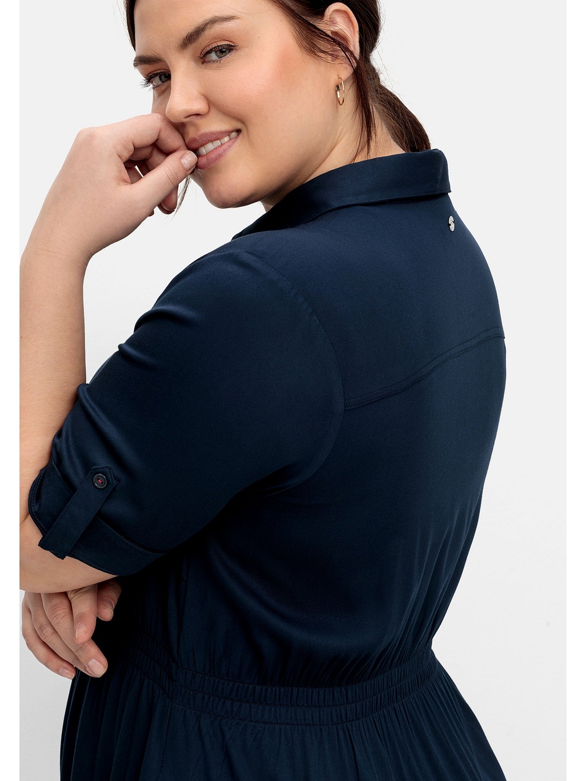 Taille »Große kaufen online BAUR Größen«, der | Gummizugbund Blusenkleid Sheego in mit