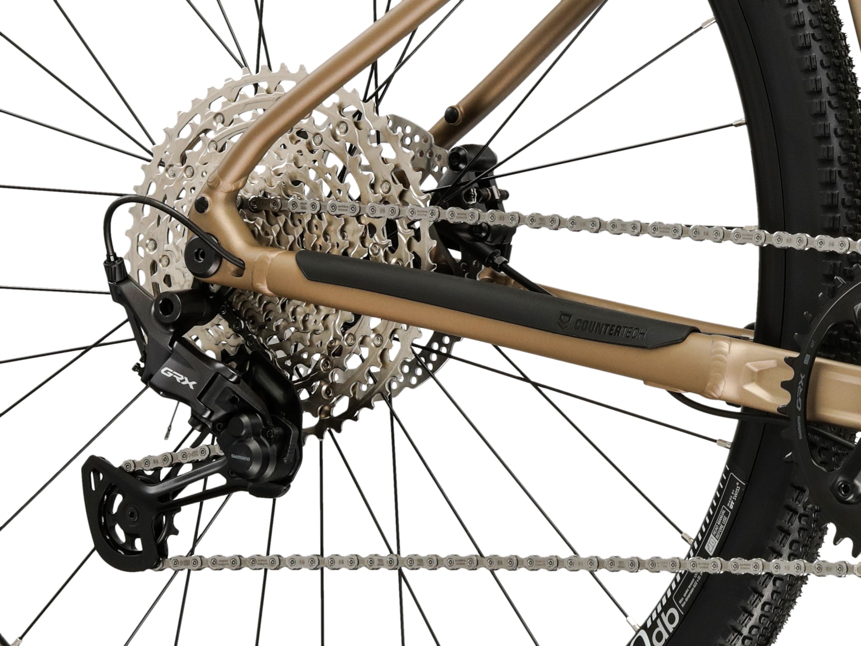 Kross Gravelbike »Gabel Carbon Esker 5.0 28" braun 12 Gänge 2026« 12 Gang Shimano GRX RX822 Schaltwerk Kettenschaltung Gabel aus Carbon