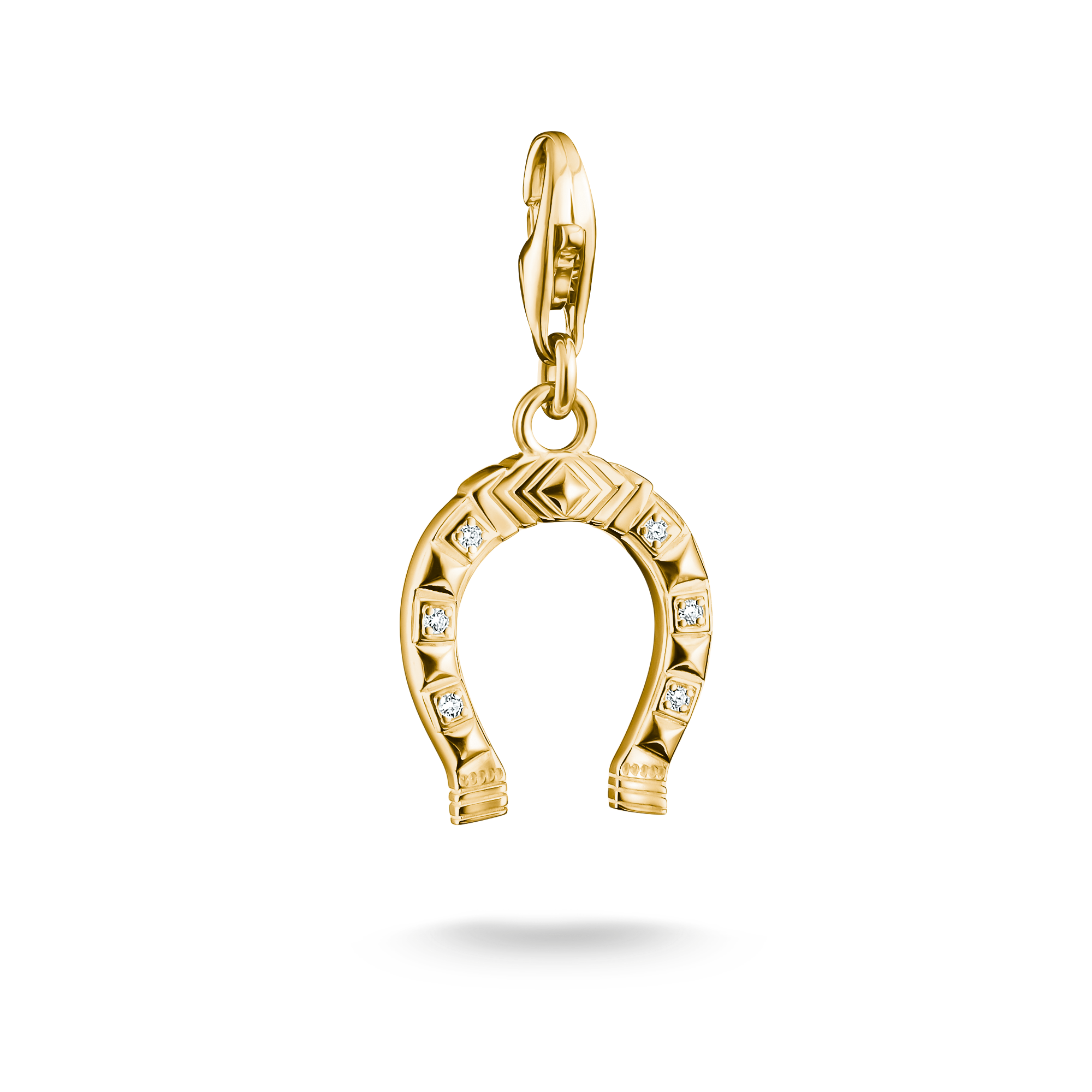 THOMAS SABO Charm-Einhänger »Hufeisen, Schmuck-Anhänger Glücksbringer für Charm-Armband - Original« mit Zirkonia (synth.)