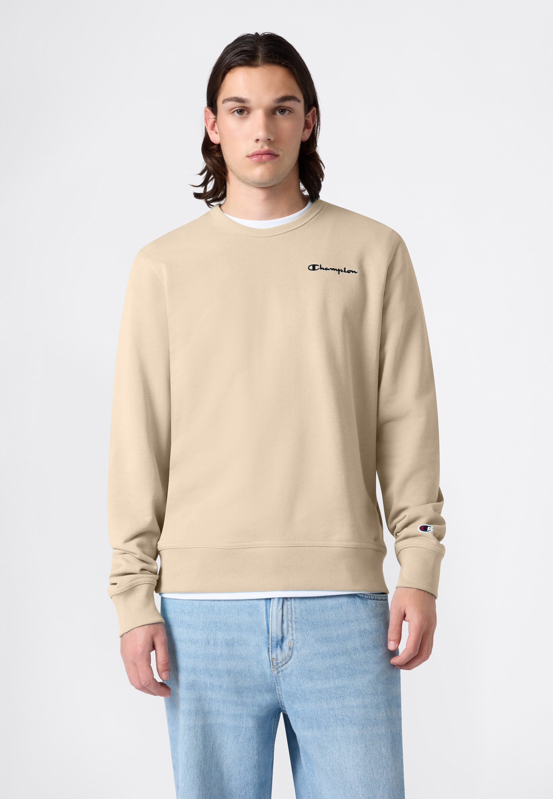 Champion Sweatshirt "ICONS CONTRAST Terry Crewneck Sweatshirt", mit Rundhalsausschnitt, ohne Verschluss, aus Baumwolle und Polyester