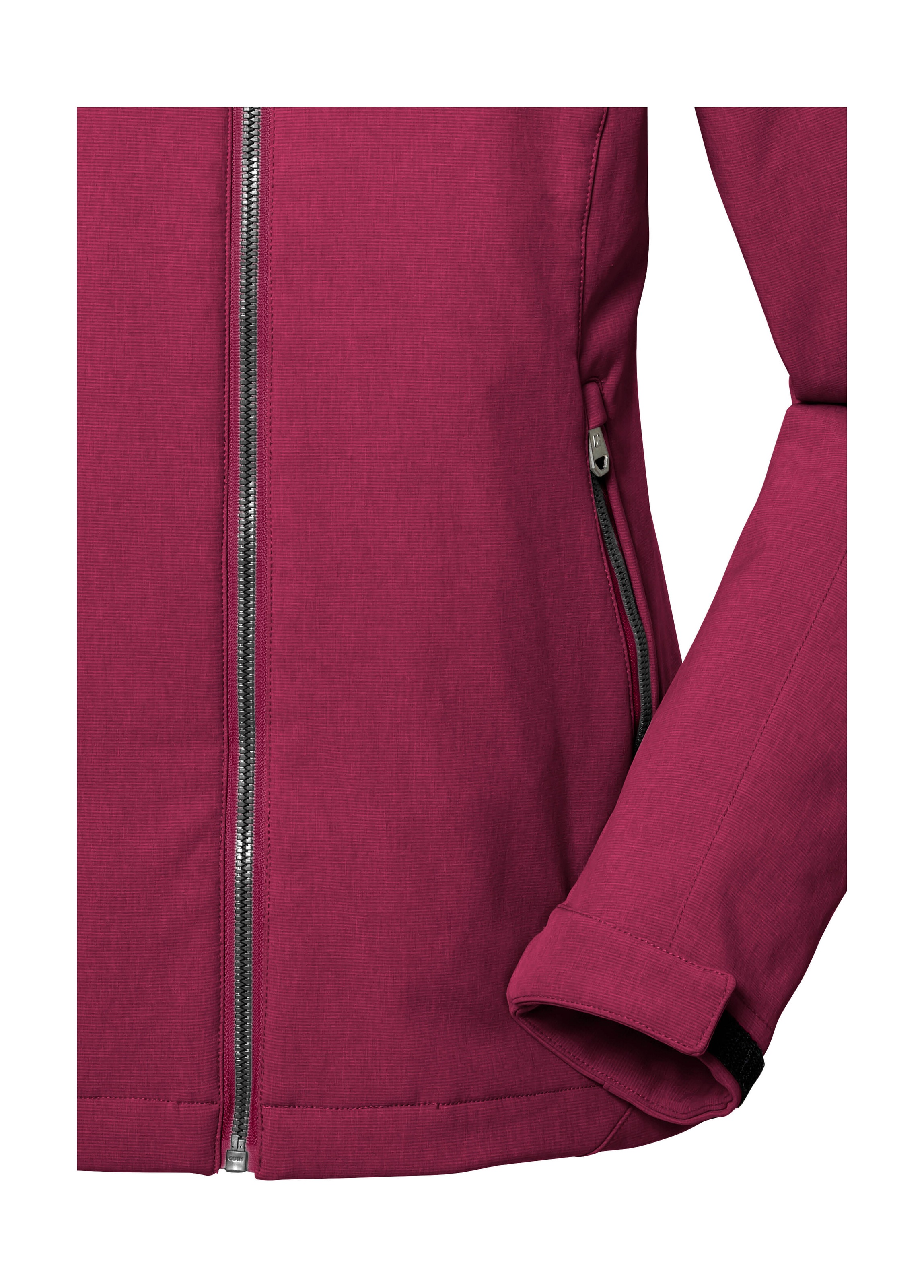 Killtec Softshelljacke »Damen Softshelljacke«, Wasserabweisende, winddichte Softshelljacke mit abnehmbarer Kapuze
