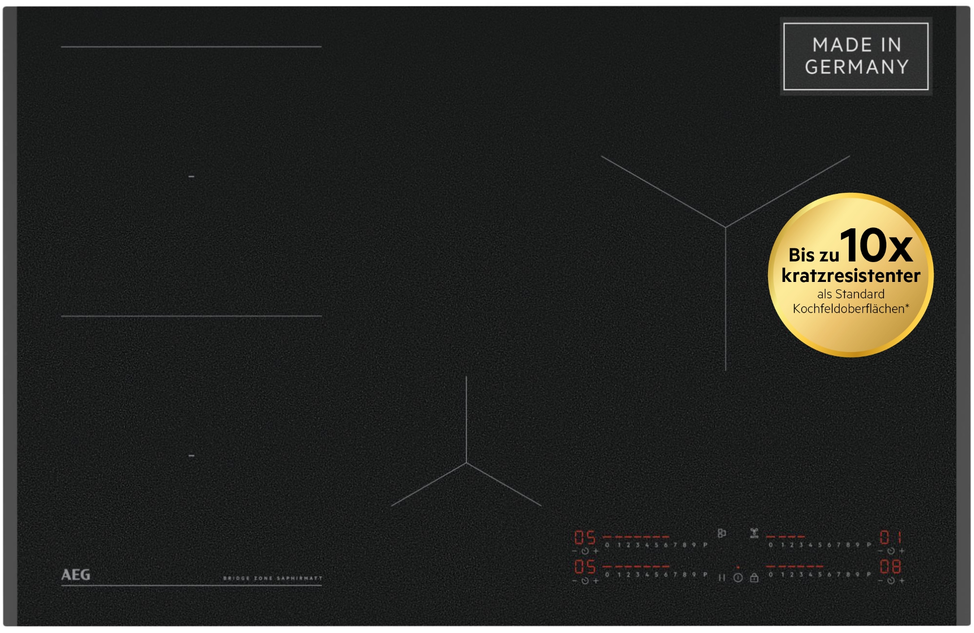 AEG Induktions-Kochfeld »TII84B1FFZ« SaphirMatt- 4x kratzresistentere Oberfläche, Booster, Made in Germany