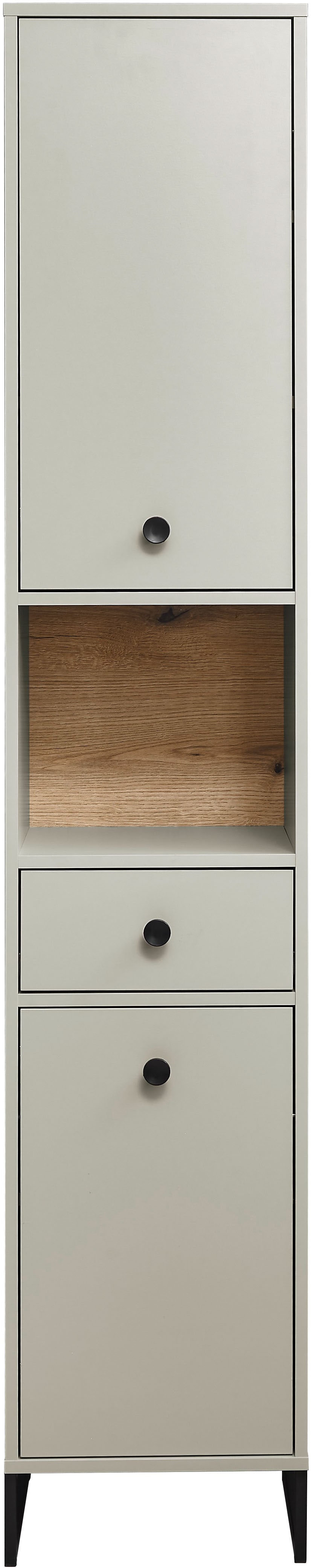 Thumbnail - BASIC by Balculina Hochschrank "Linea" 1 Stk. tlg. Breite 60cm, U-Profil Füße, Unterflurauszug